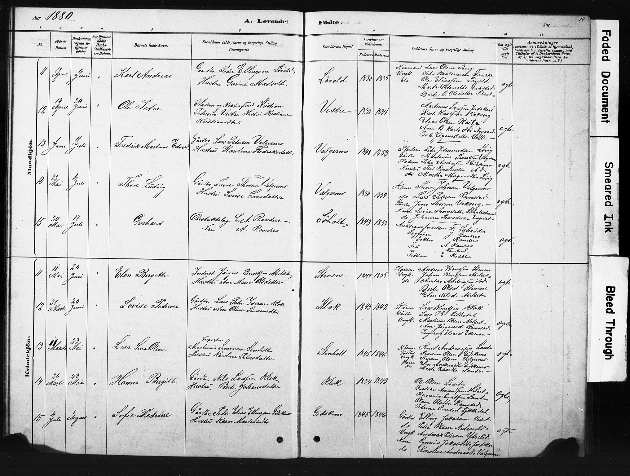 Ministerialprotokoller, klokkerbøker og fødselsregistre - Møre og Romsdal, AV/SAT-A-1454/522/L0326: Klokkerbok nr. 522C05, 1878-1890, s. 18