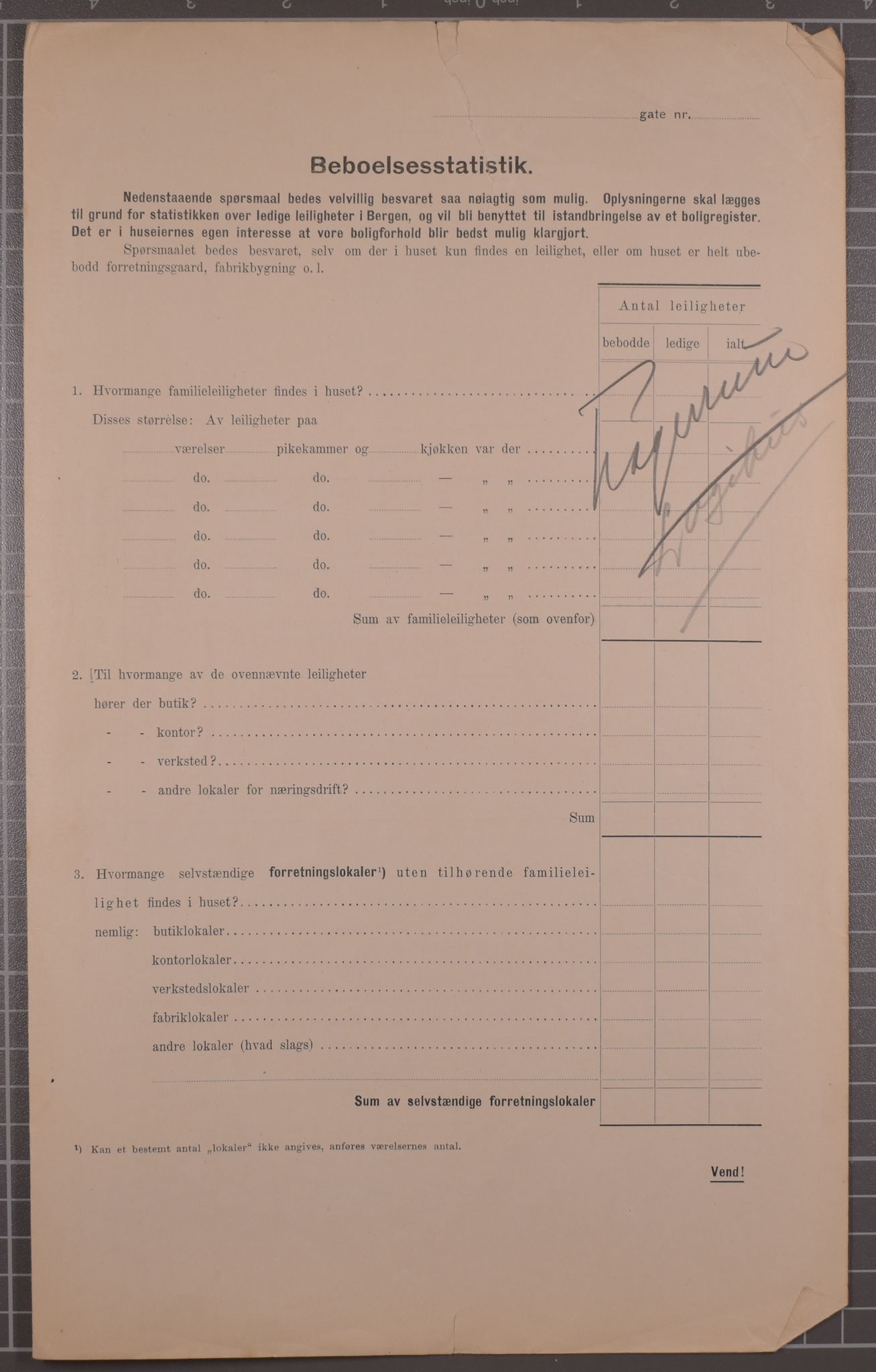 SAB, Kommunal folketelling 1912 for Bergen kjøpstad, 1912, s. 3095