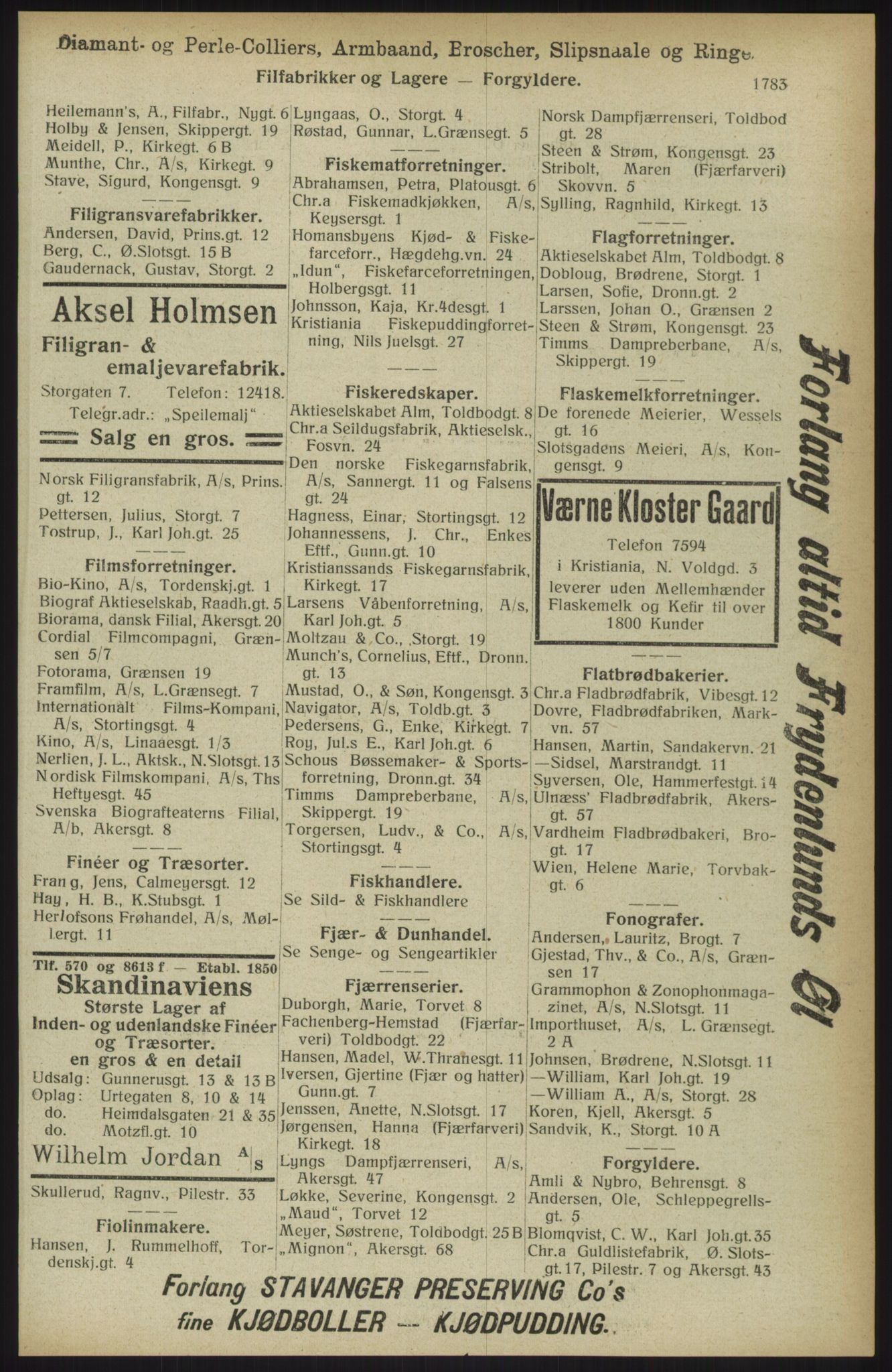 Kristiania/Oslo adressebok, PUBL/-, 1914, s. 1783