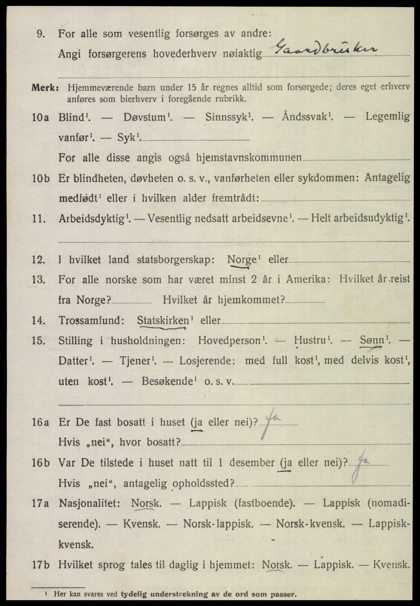SAT, Folketelling 1920 for 1746 Klinga herred, 1920, s. 2850