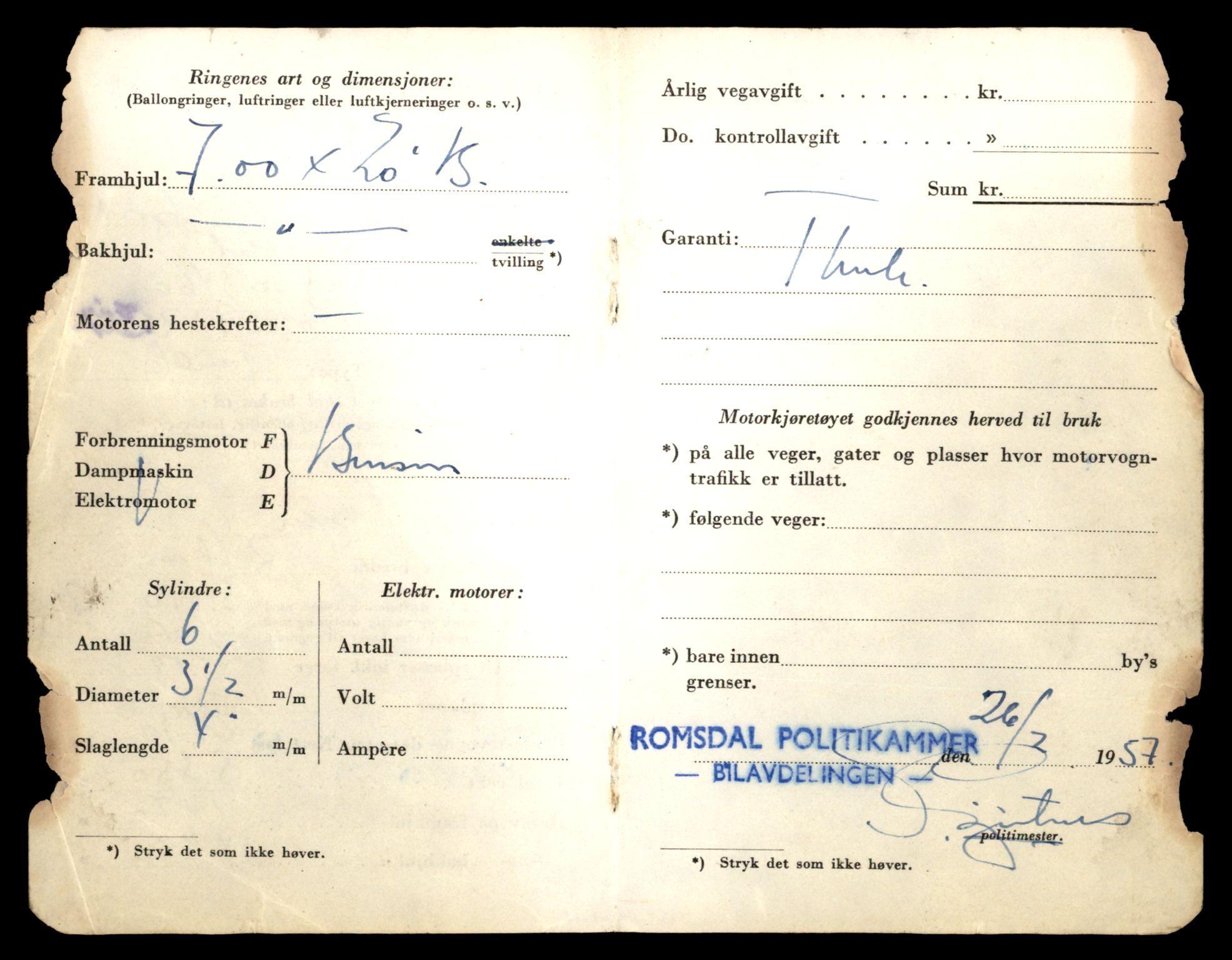 Møre og Romsdal vegkontor - Ålesund trafikkstasjon, AV/SAT-A-4099/F/Fe/L0017: Registreringskort for kjøretøy T 1985 - T 10090, 1927-1998, s. 588