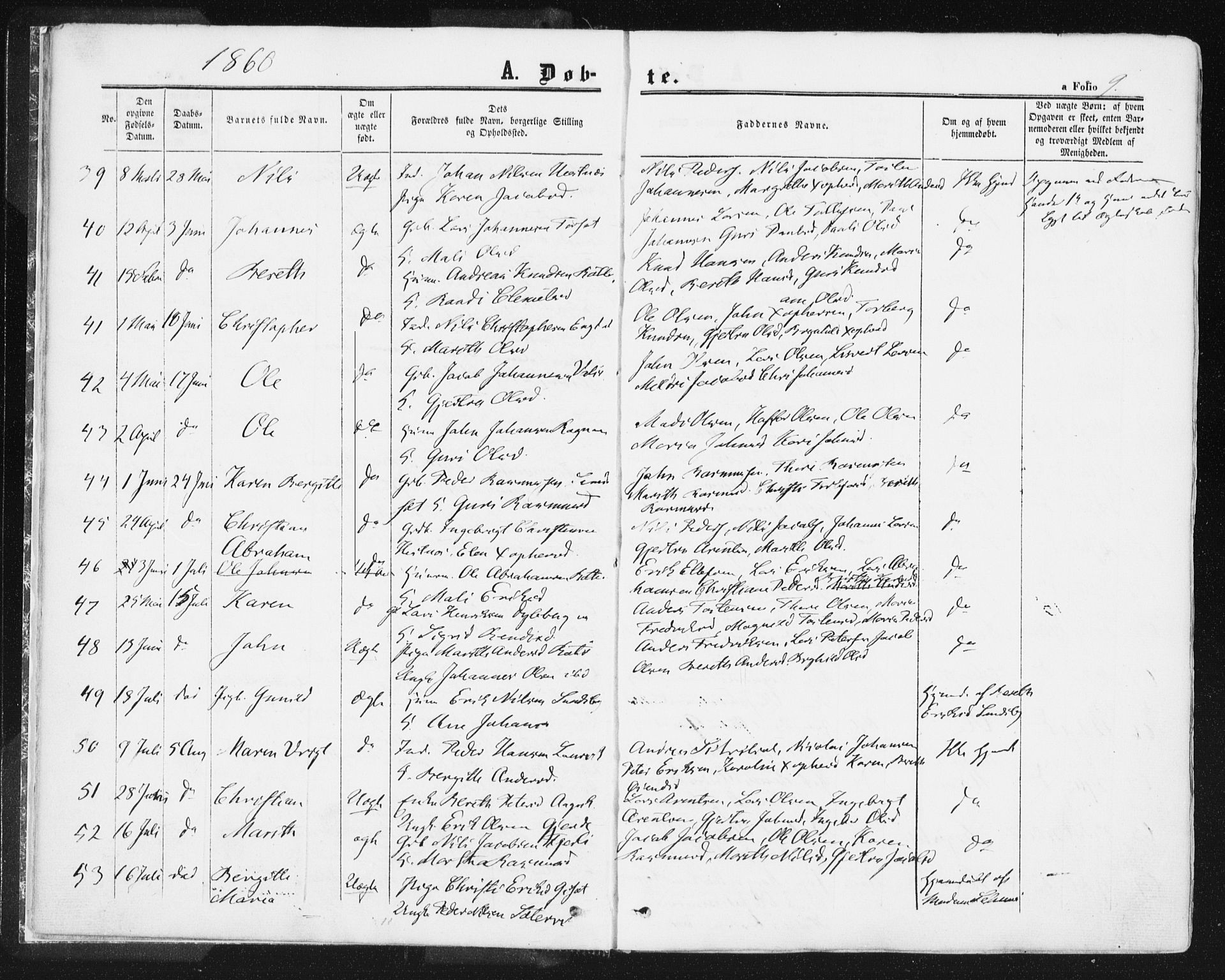 Ministerialprotokoller, klokkerbøker og fødselsregistre - Møre og Romsdal, AV/SAT-A-1454/578/L0905: Ministerialbok nr. 578A04, 1859-1877, s. 9