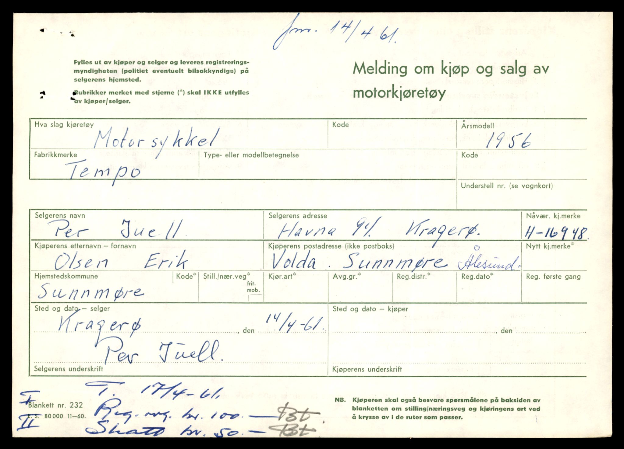 Møre og Romsdal vegkontor - Ålesund trafikkstasjon, SAT/A-4099/F/Fe/L0030: Registreringskort for kjøretøy T 11620 - T 11799, 1927-1998, s. 317