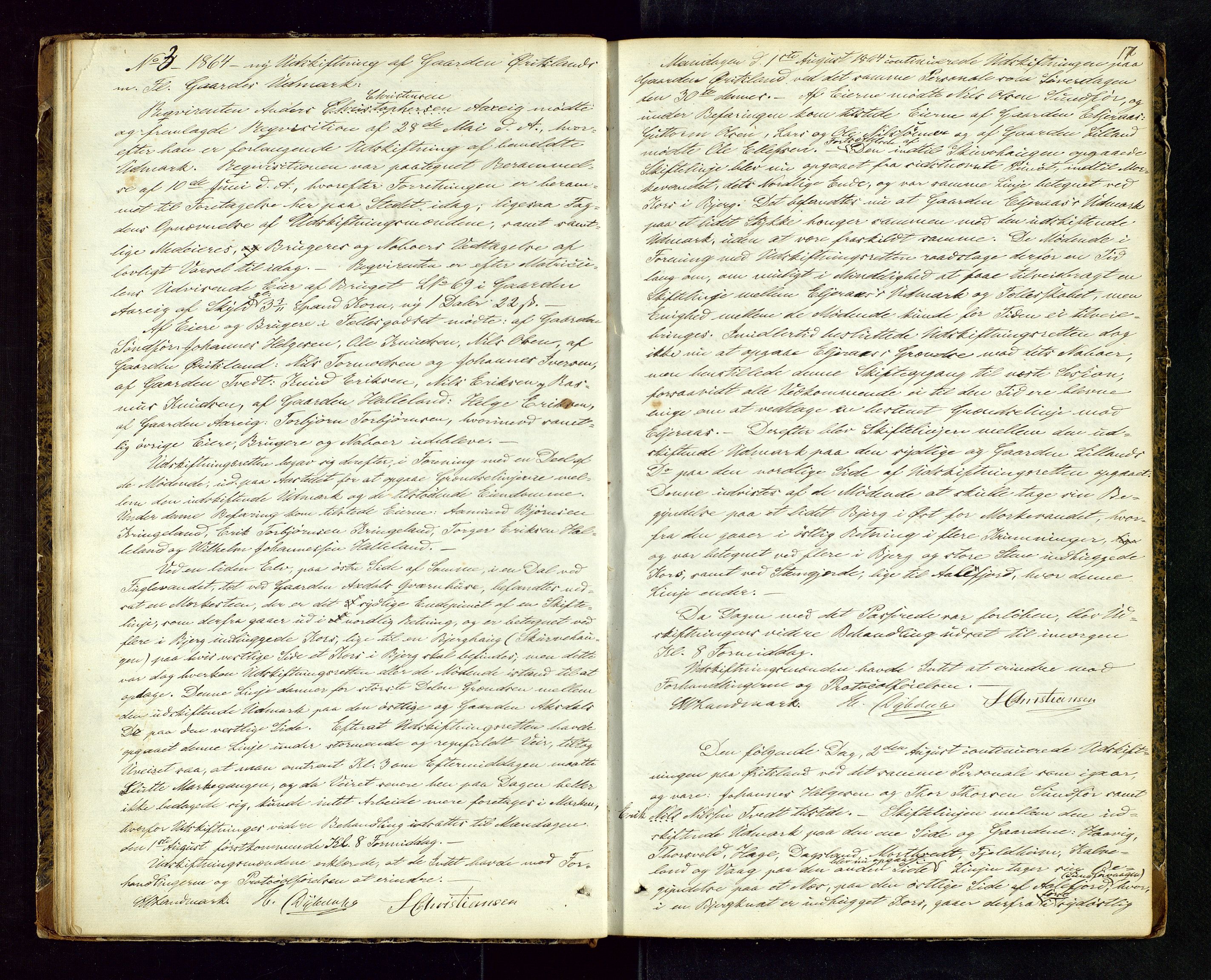 Rogaland jordskifterett, AV/SAST-A-102426/Oa/L0029: Forhandlingsprotokoll, 1863-1866, s. 17