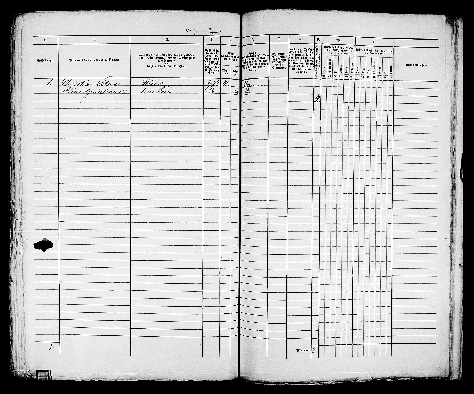 RA, Folketelling 1865 for 0602bP Strømsø prestegjeld i Drammen kjøpstad, 1865, s. 376