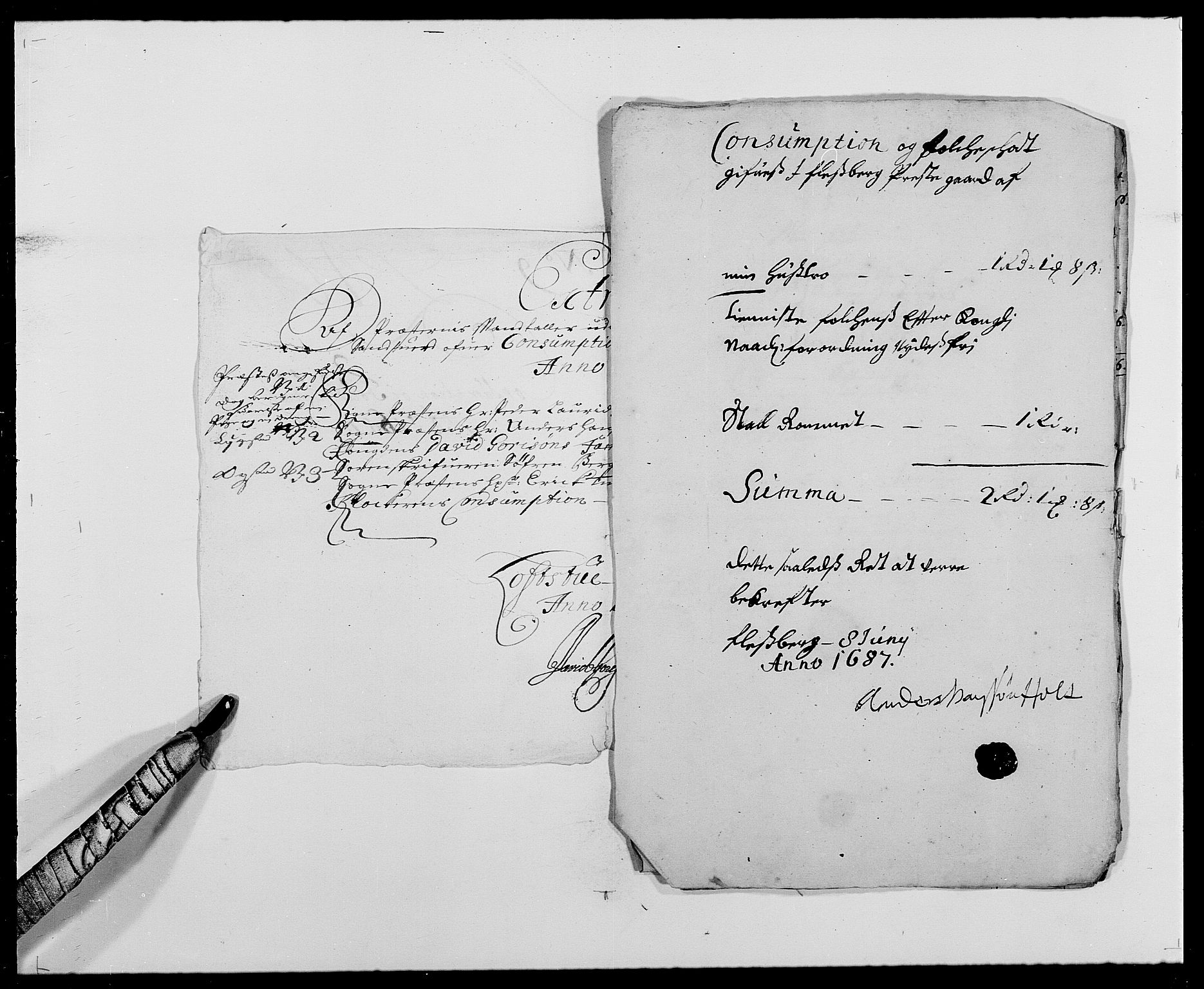 Rentekammeret inntil 1814, Reviderte regnskaper, Fogderegnskap, AV/RA-EA-4092/R24/L1573: Fogderegnskap Numedal og Sandsvær, 1687-1691, s. 179