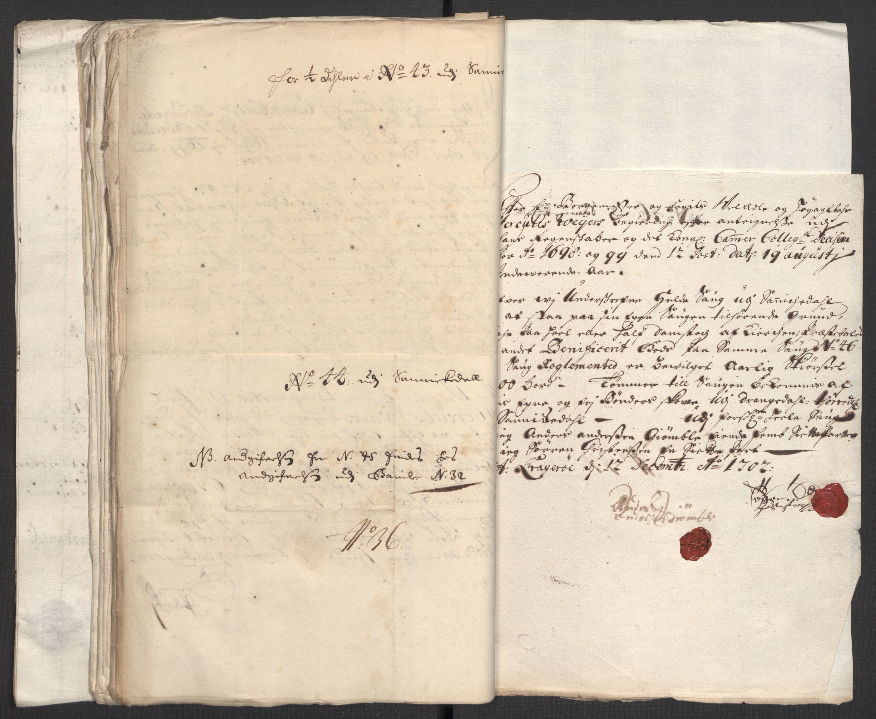 Rentekammeret inntil 1814, Reviderte regnskaper, Fogderegnskap, AV/RA-EA-4092/R36/L2107: Fogderegnskap Øvre og Nedre Telemark og Bamble, 1702, s. 46