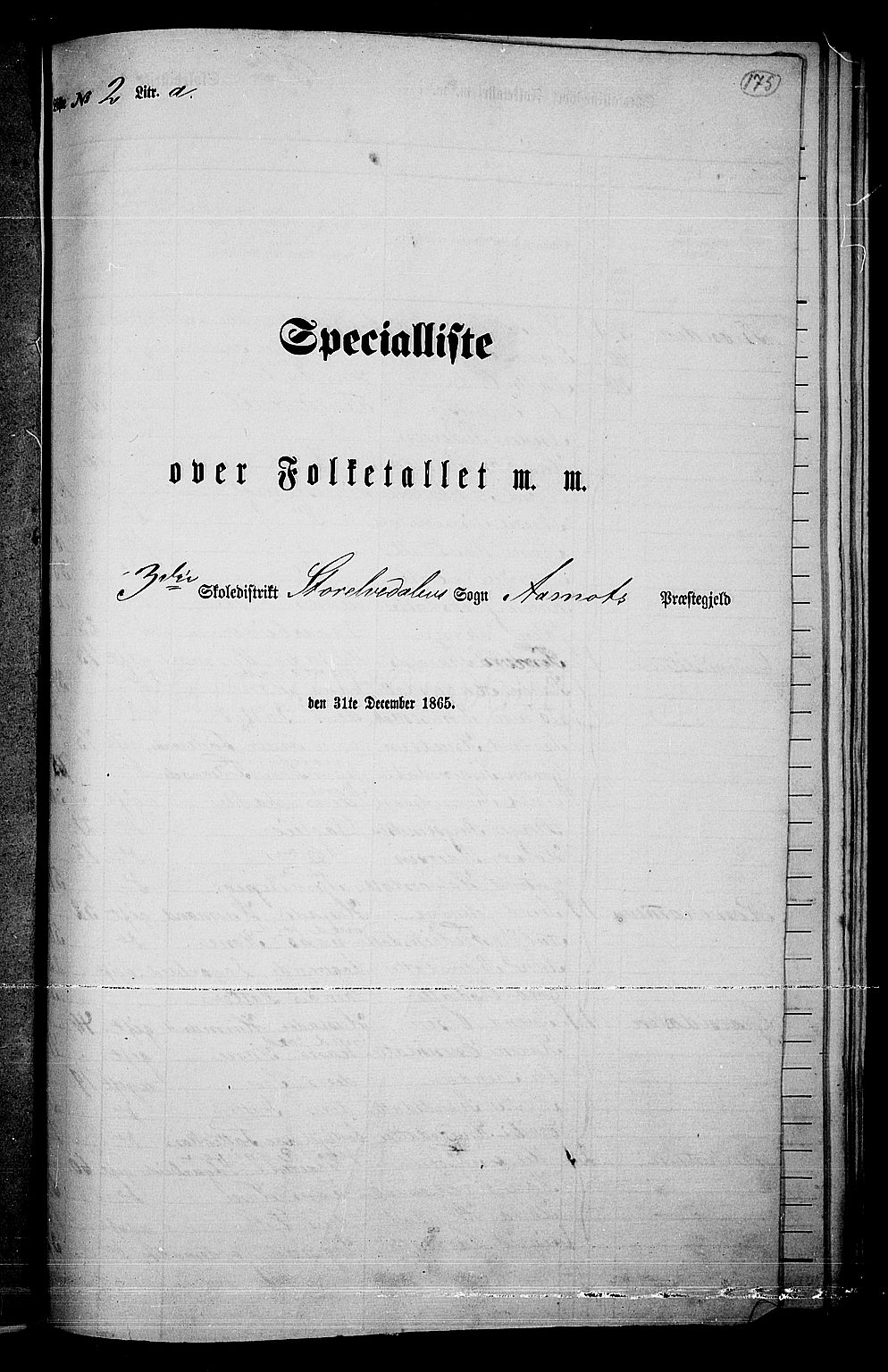 RA, Folketelling 1865 for 0429P Åmot prestegjeld, 1865, s. 151