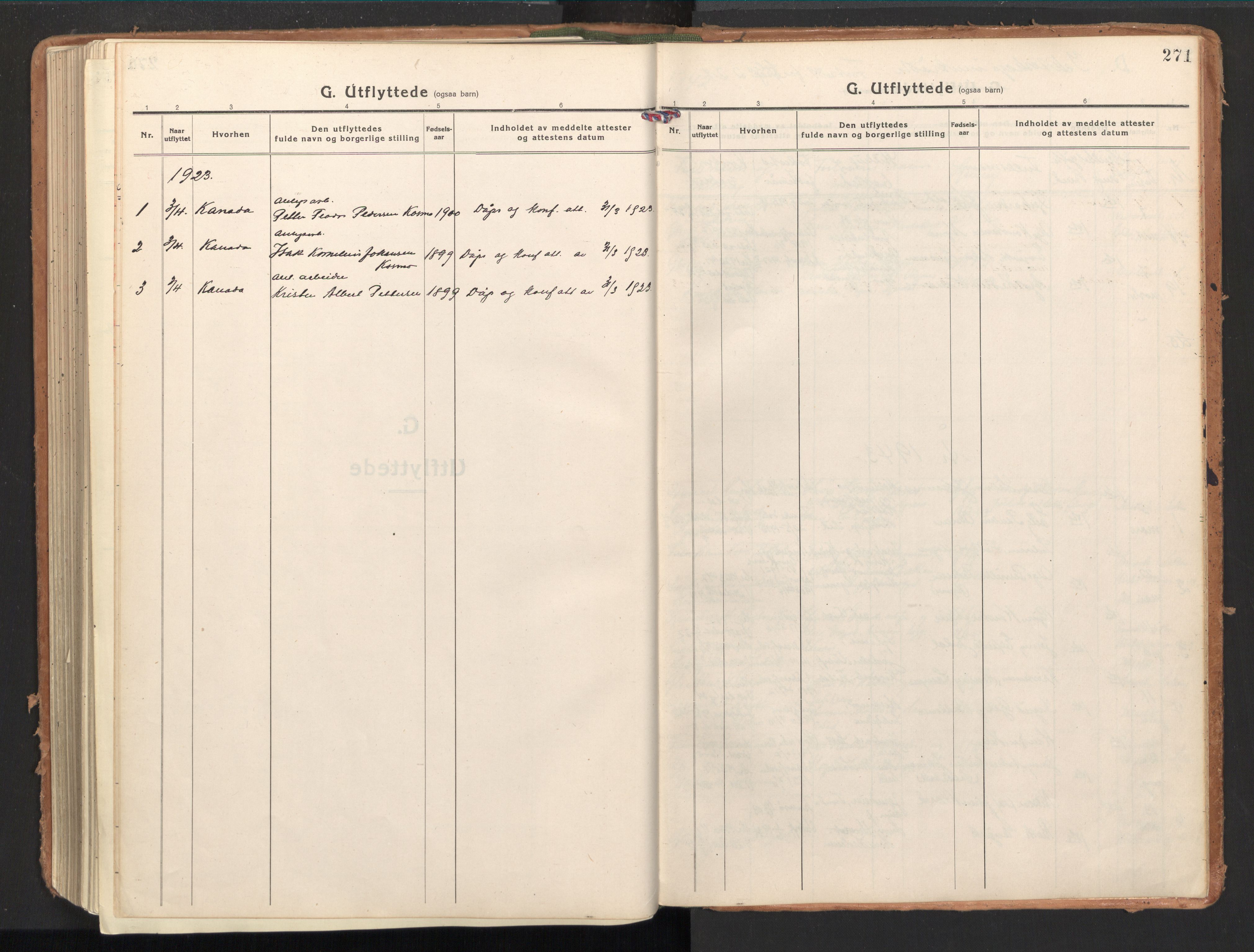 Ministerialprotokoller, klokkerbøker og fødselsregistre - Nordland, AV/SAT-A-1459/851/L0725: Ministerialbok nr. 851A02, 1922-1944, s. 271