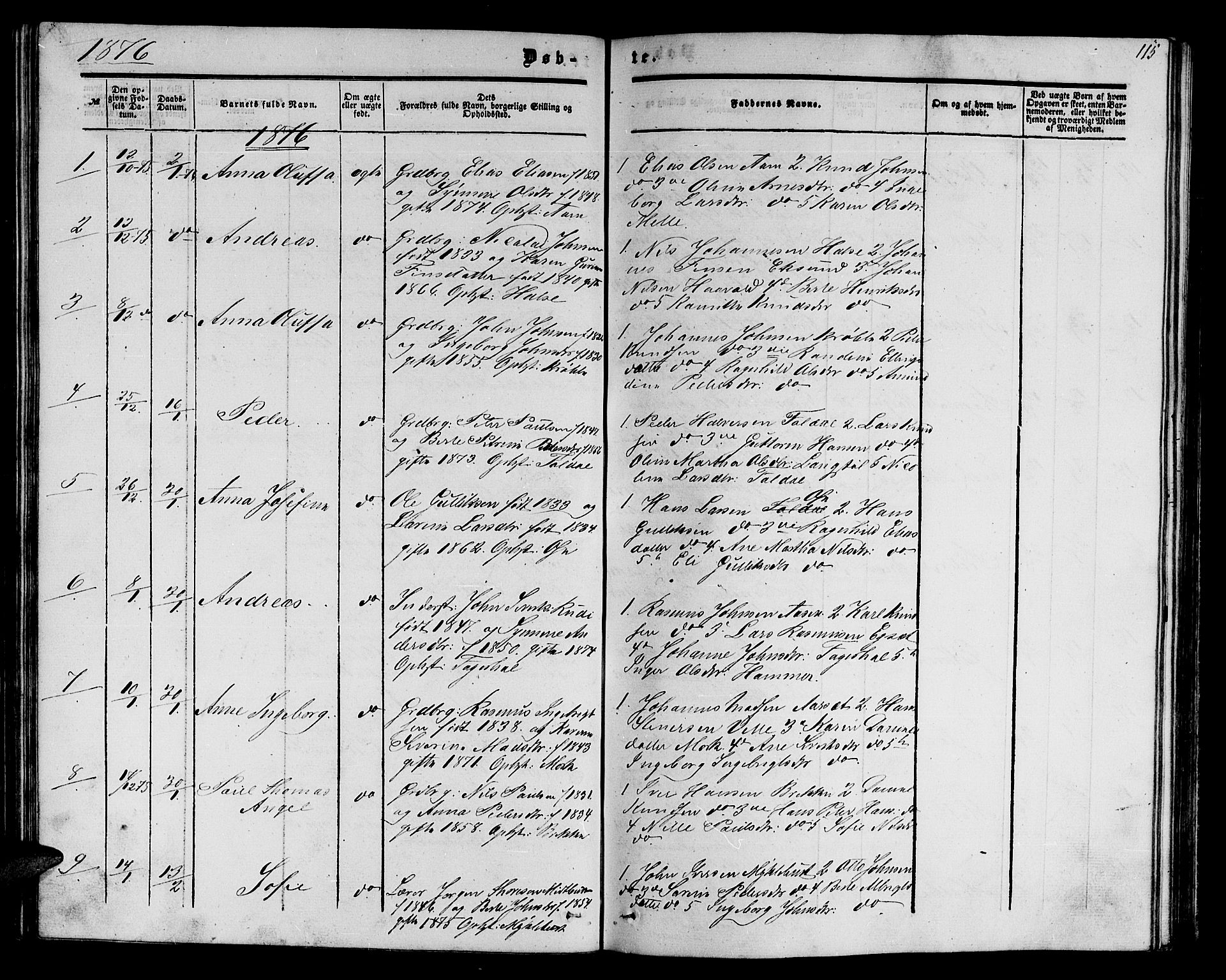 Ministerialprotokoller, klokkerbøker og fødselsregistre - Møre og Romsdal, AV/SAT-A-1454/513/L0188: Klokkerbok nr. 513C02, 1865-1882, s. 115