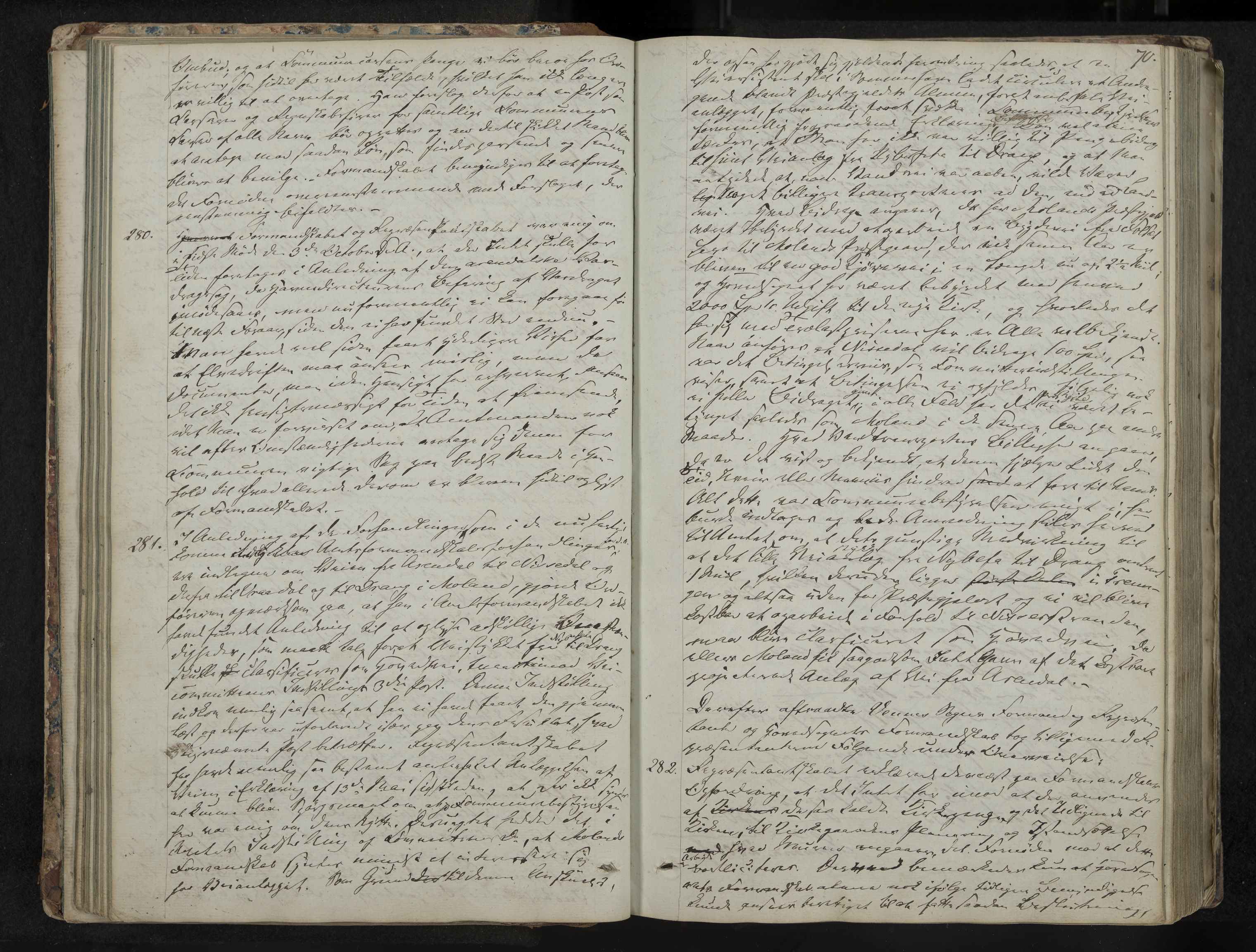 Fyresdal formannskap og sentraladministrasjon, IKAK/0831021-1/Aa/L0001: Møtebok, 1837-1876, s. 70