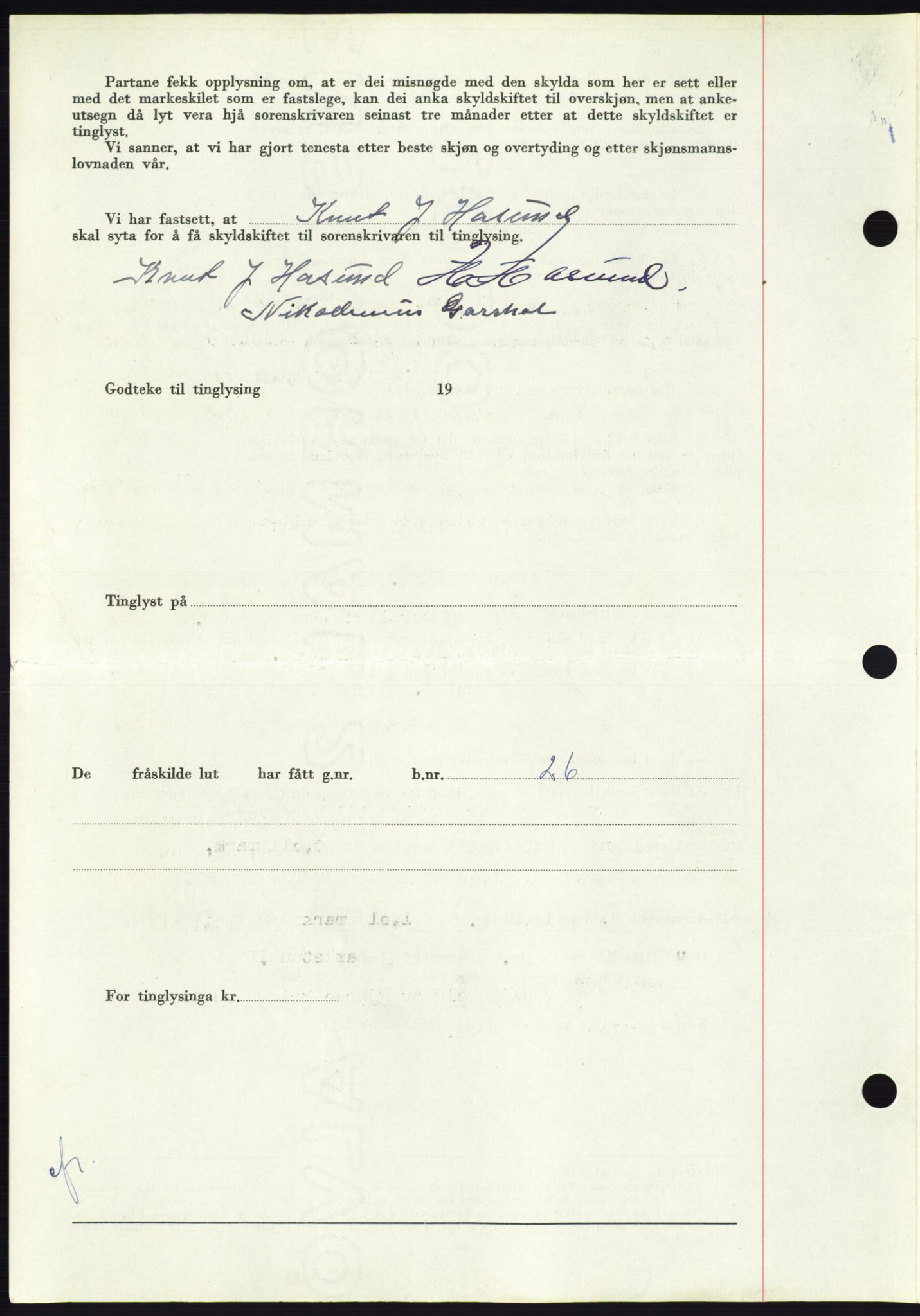 Søre Sunnmøre sorenskriveri, AV/SAT-A-4122/1/2/2C/L0095: Pantebok nr. 21A, 1953-1953, Dagboknr: 1833/1953