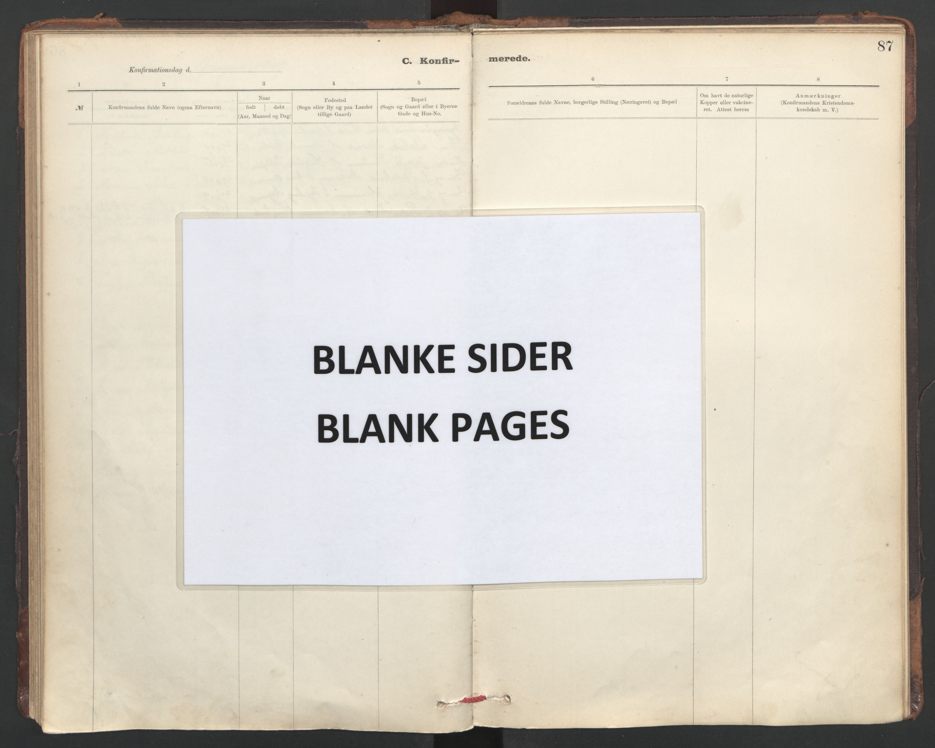 Ministerialprotokoller, klokkerbøker og fødselsregistre - Sør-Trøndelag, AV/SAT-A-1456/635/L0552: Ministerialbok nr. 635A02, 1899-1919, s. 87