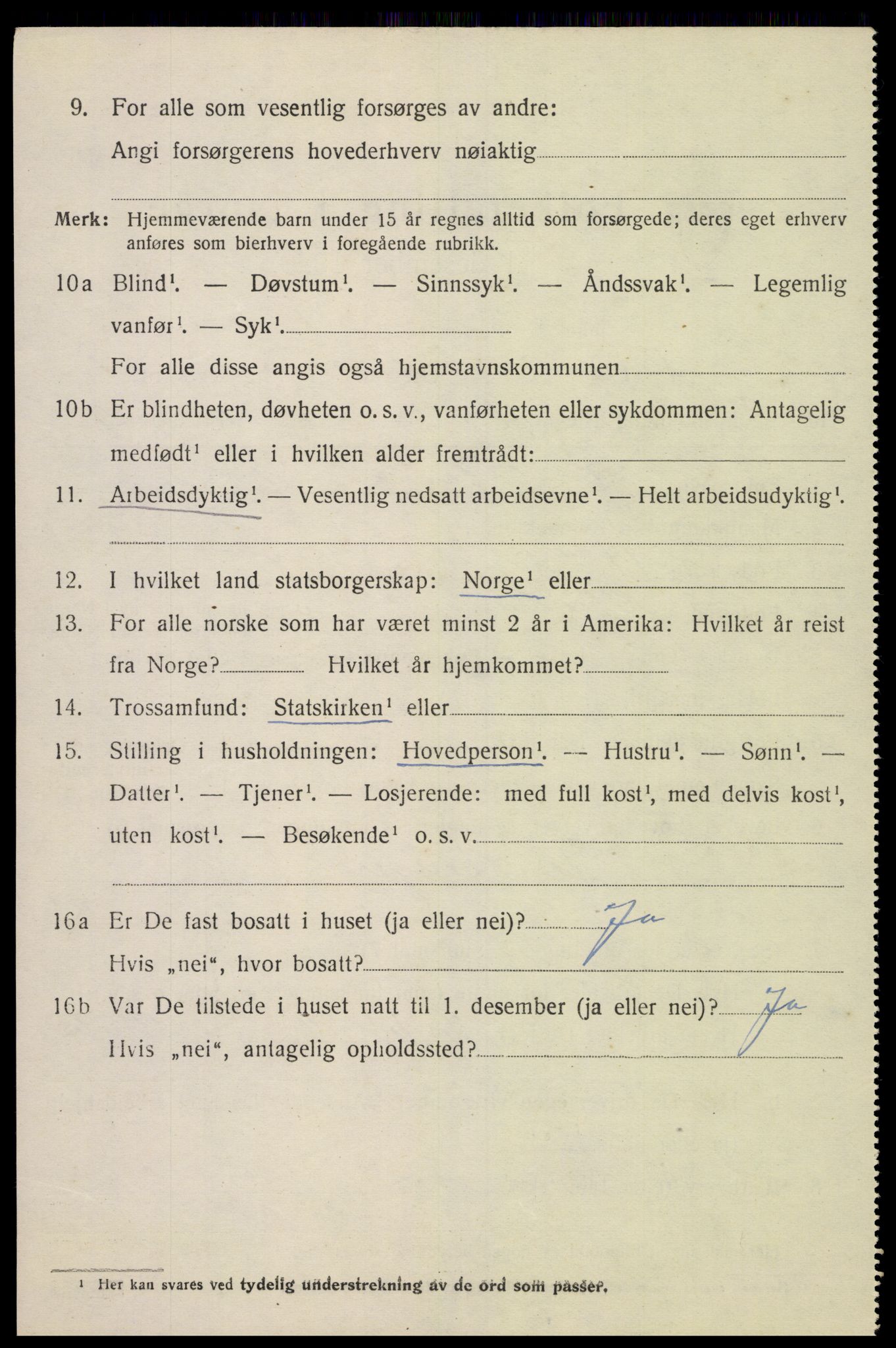 SAK, Folketelling 1920 for 1024 Bjelland herred, 1920, s. 1202