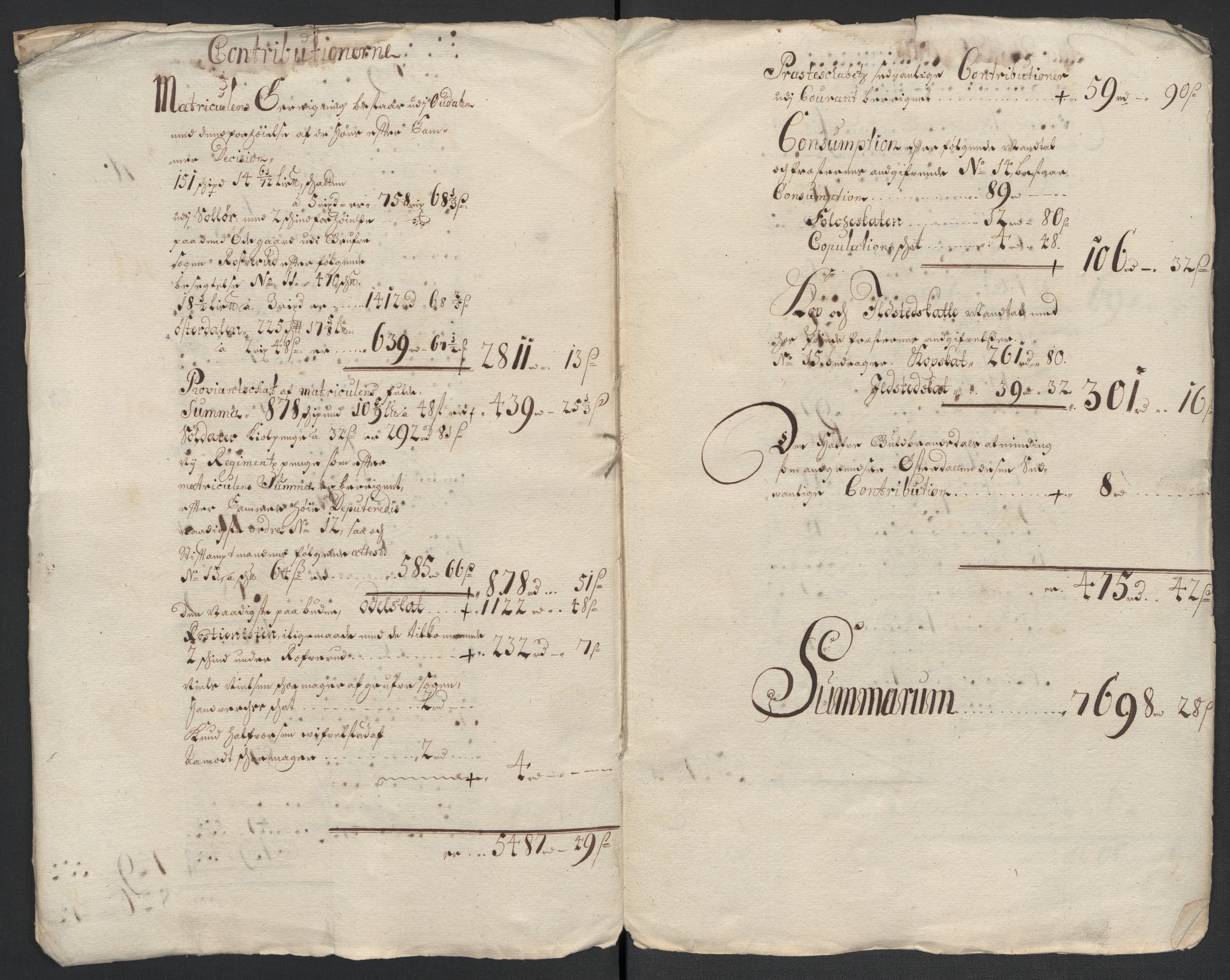 Rentekammeret inntil 1814, Reviderte regnskaper, Fogderegnskap, AV/RA-EA-4092/R13/L0837: Fogderegnskap Solør, Odal og Østerdal, 1699, s. 7