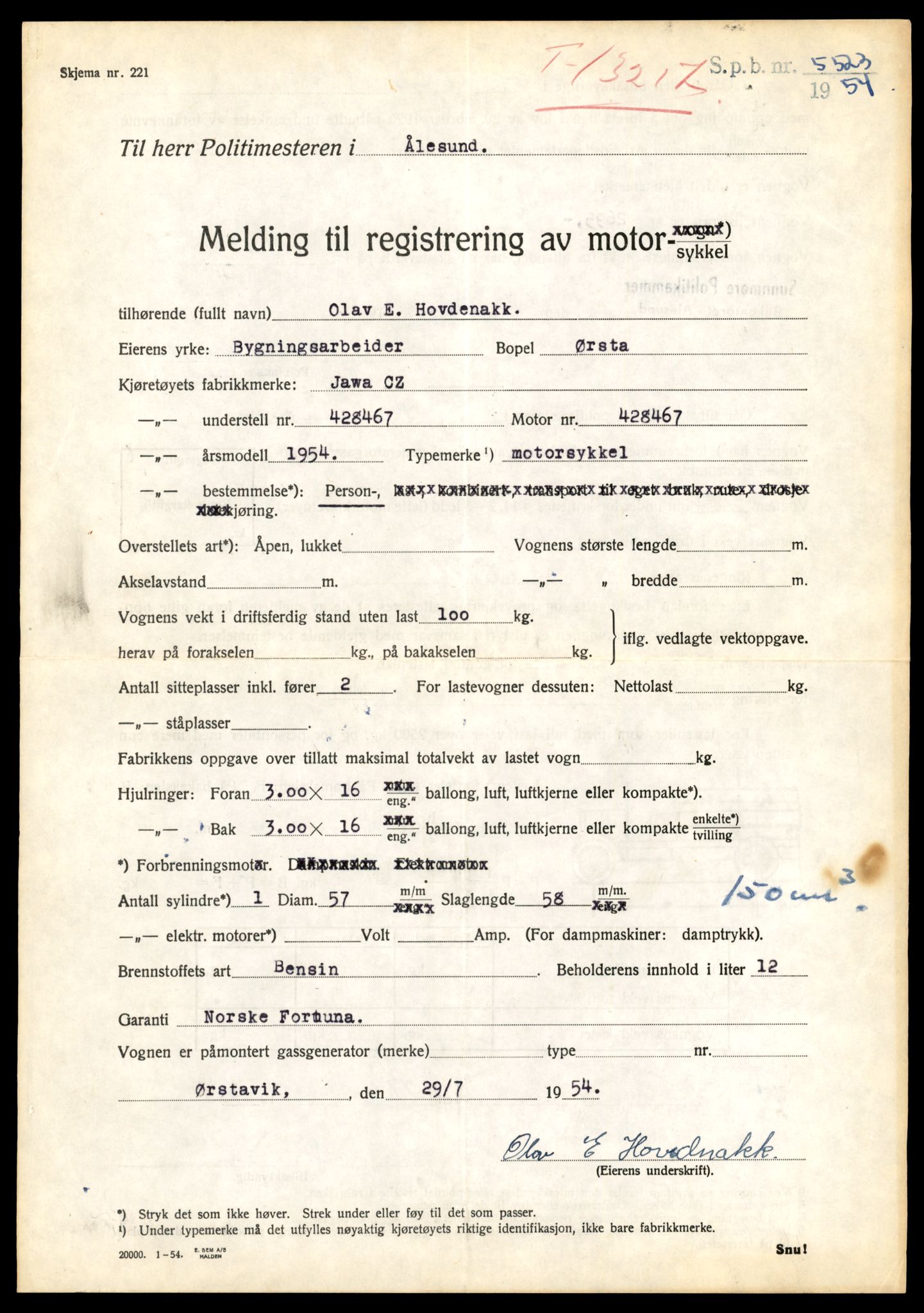 Møre og Romsdal vegkontor - Ålesund trafikkstasjon, AV/SAT-A-4099/F/Fe/L0038: Registreringskort for kjøretøy T 13180 - T 13360, 1927-1998, s. 647