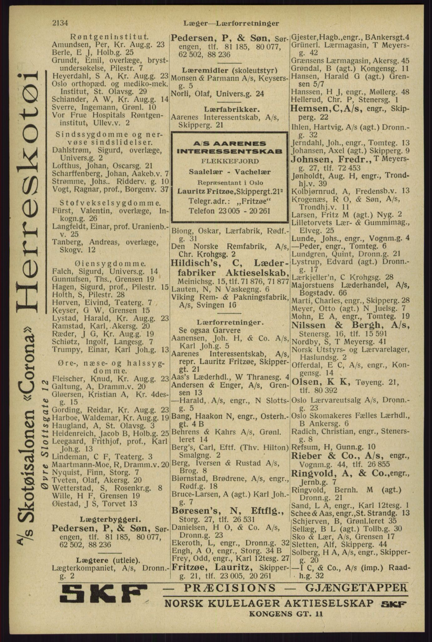 Kristiania/Oslo adressebok, PUBL/-, 1929, s. 2134
