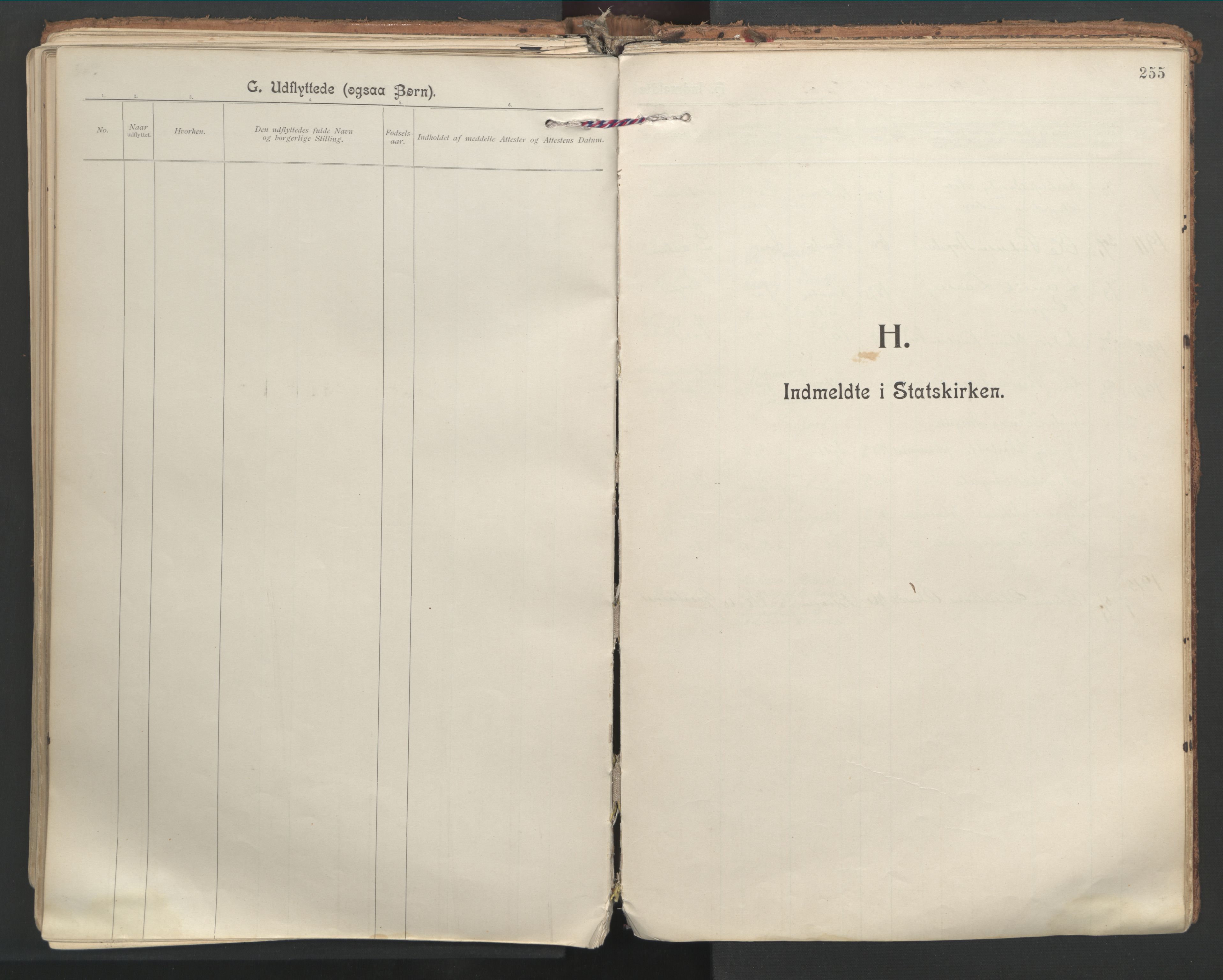 Ministerialprotokoller, klokkerbøker og fødselsregistre - Nordland, SAT/A-1459/846/L0647: Ministerialbok nr. 846A05, 1902-1915, s. 255
