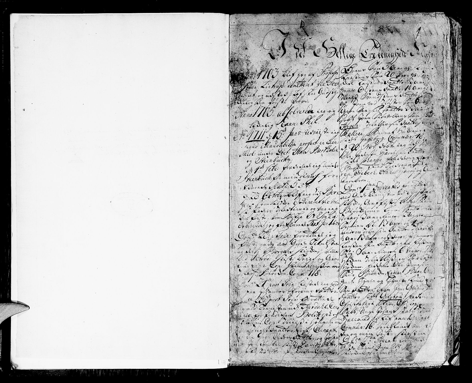 Lærdal sokneprestembete, SAB/A-81201: Ministerialbok nr. A 1, 1711-1752, s. 1