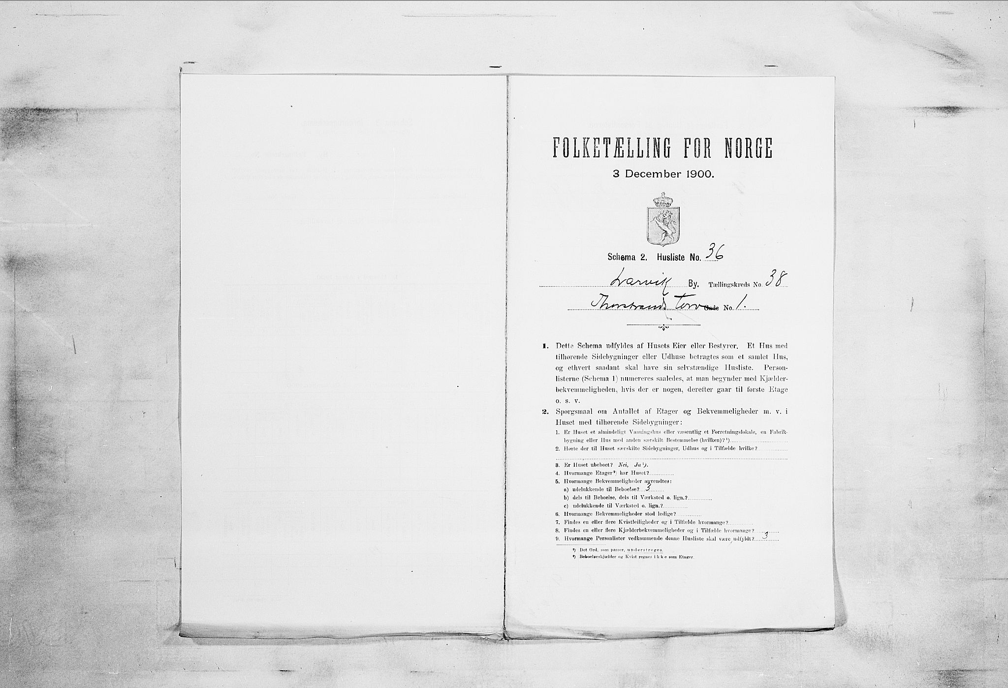 RA, Folketelling 1900 for 0707 Larvik kjøpstad, 1900, s. 5098