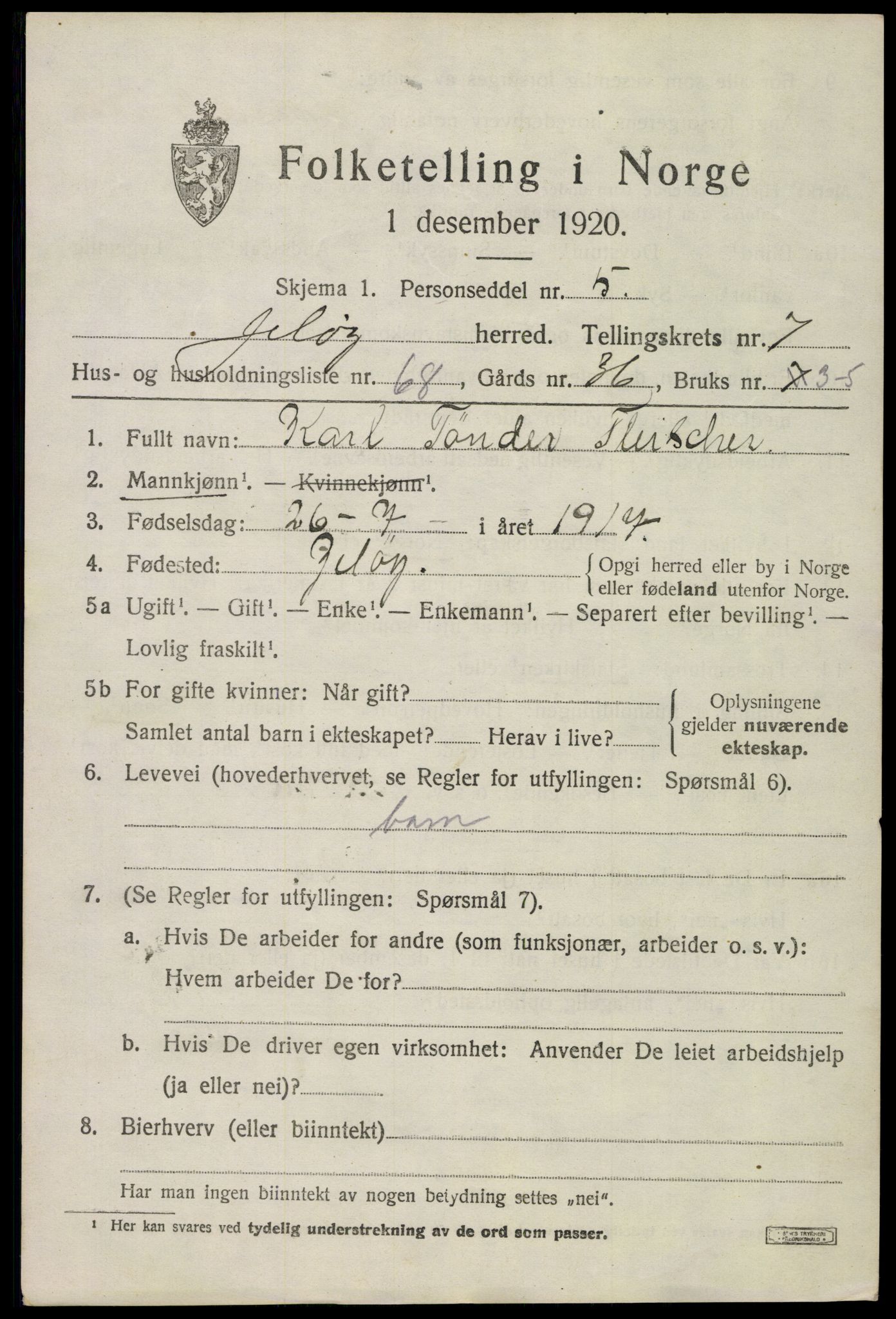 SAO, Folketelling 1920 for 0194 Moss herred, 1920, s. 8629