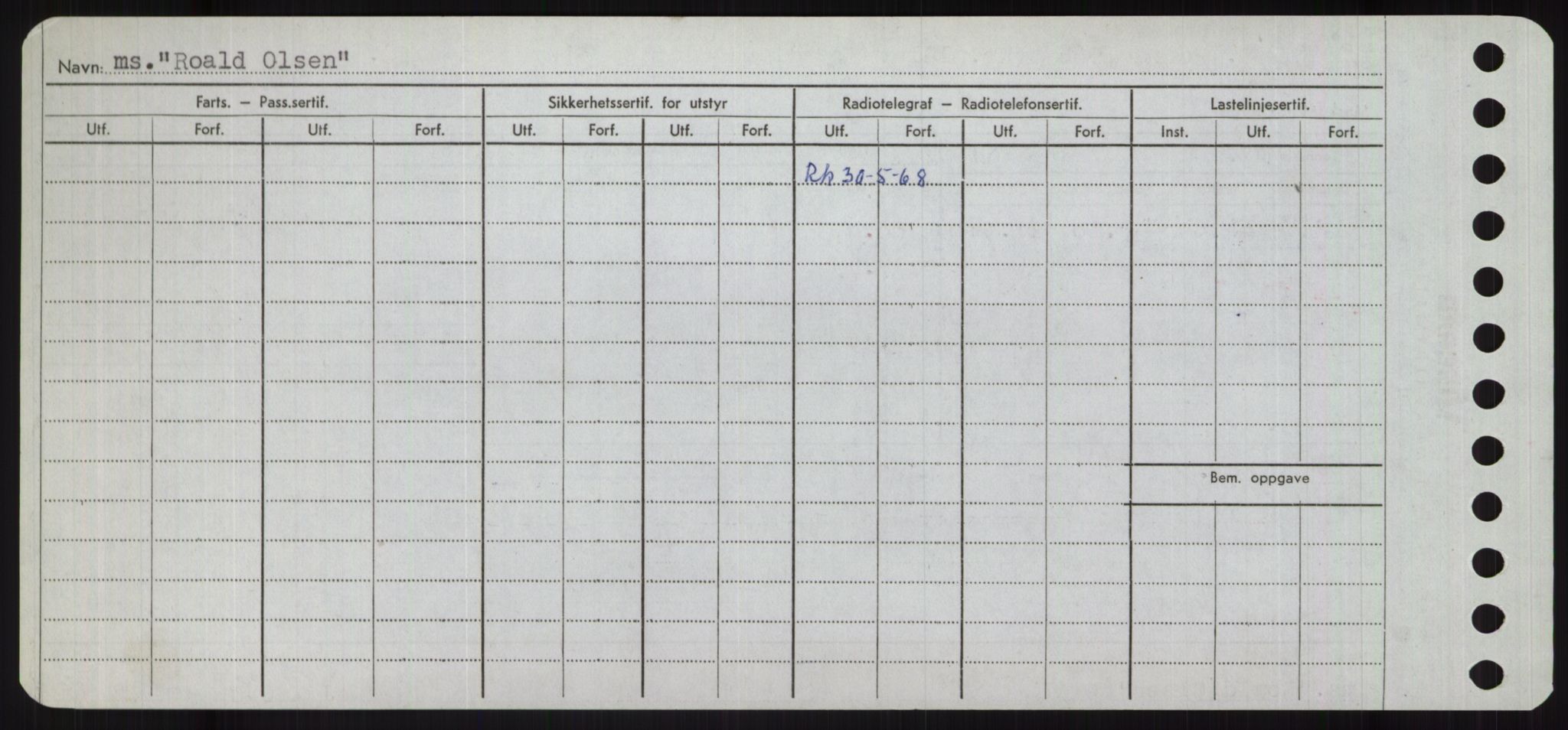 Sjøfartsdirektoratet med forløpere, Skipsmålingen, RA/S-1627/H/Ha/L0004/0002: Fartøy, Mas-R / Fartøy, Odin-R, s. 766