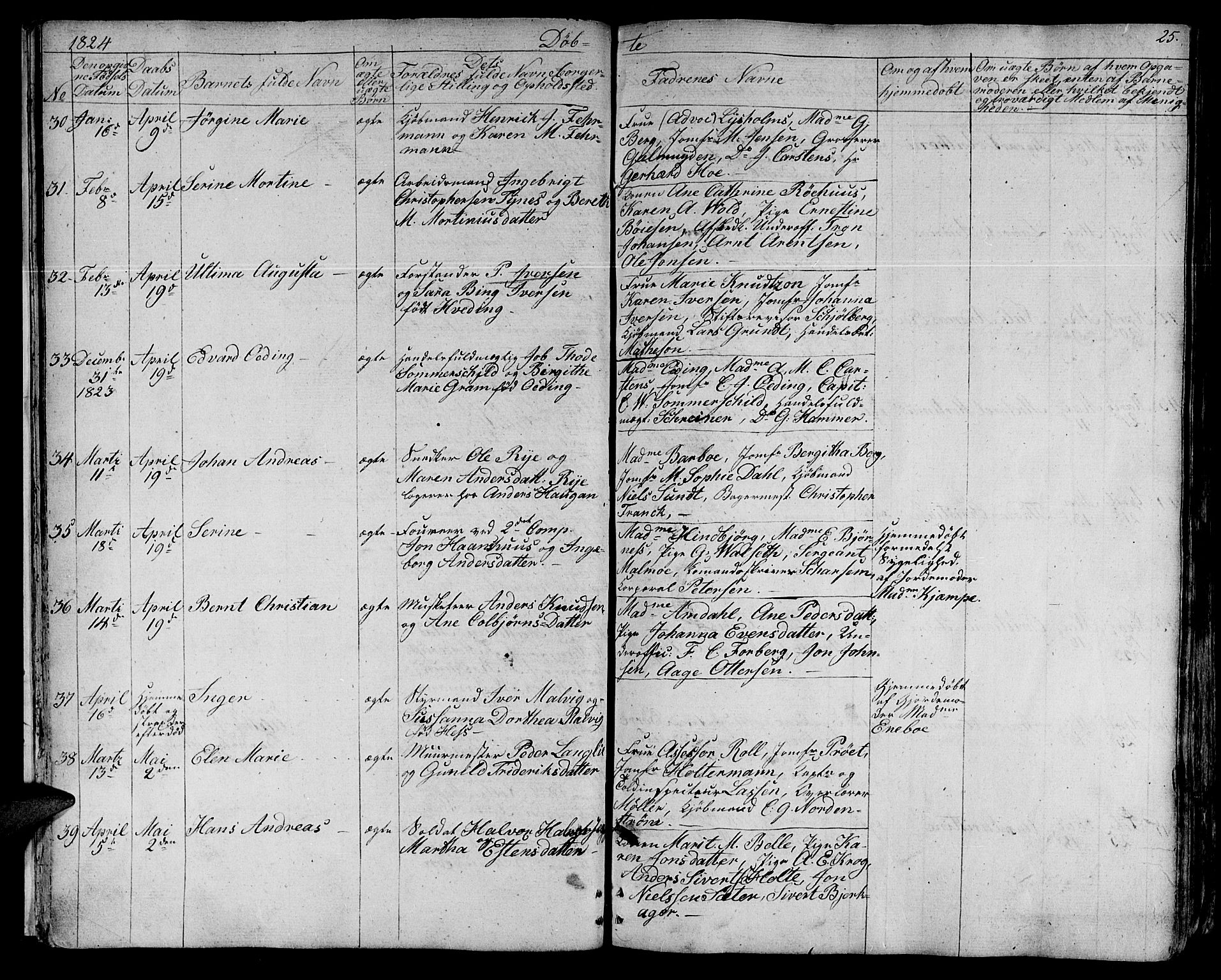 Ministerialprotokoller, klokkerbøker og fødselsregistre - Sør-Trøndelag, SAT/A-1456/602/L0108: Ministerialbok nr. 602A06, 1821-1839, s. 25