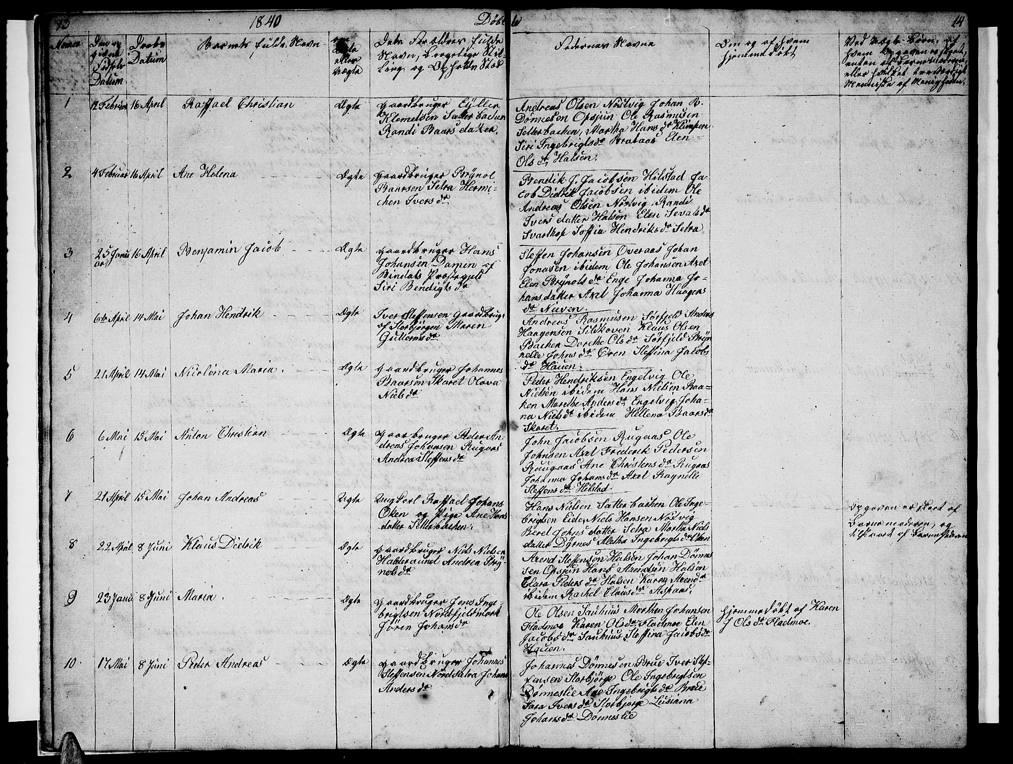 Ministerialprotokoller, klokkerbøker og fødselsregistre - Nordland, AV/SAT-A-1459/814/L0228: Klokkerbok nr. 814C01, 1838-1858, s. 13-14