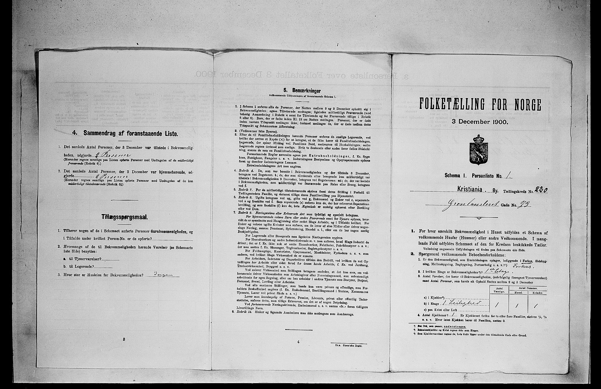 SAO, Folketelling 1900 for 0301 Kristiania kjøpstad, 1900, s. 30529