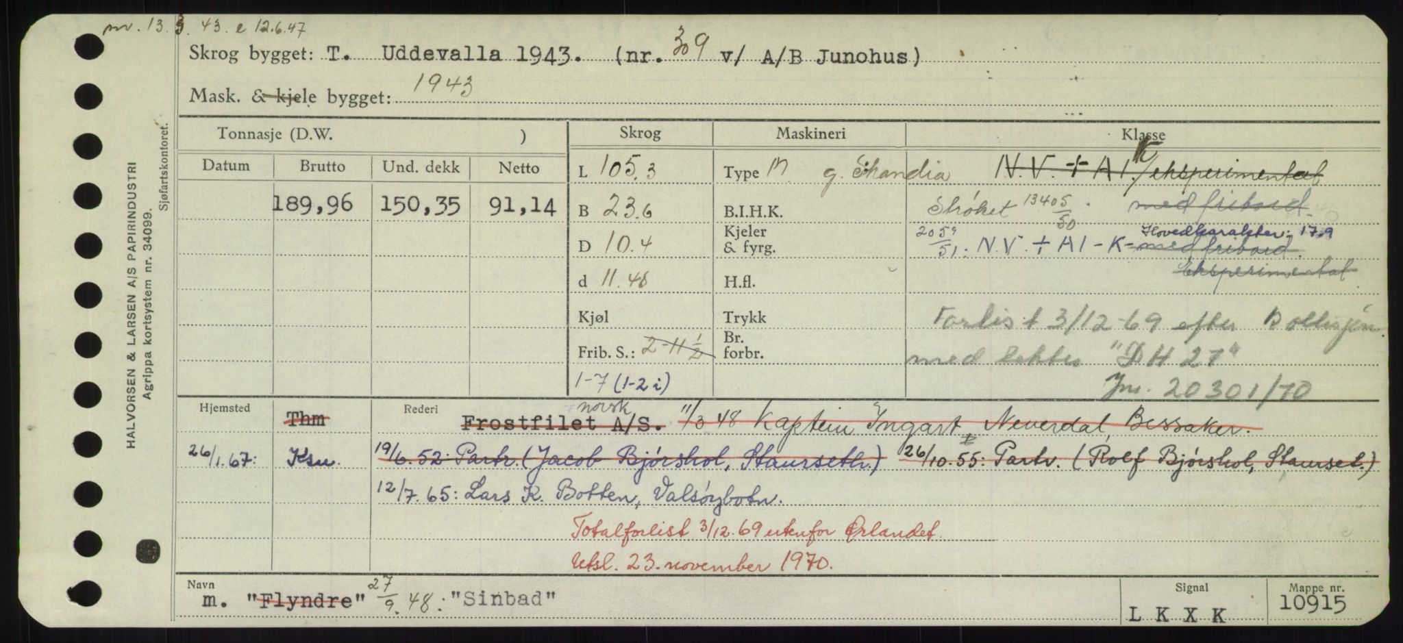 Sjøfartsdirektoratet med forløpere, Skipsmålingen, RA/S-1627/H/Hd/L0033: Fartøy, Sevi-Sjø, s. 191