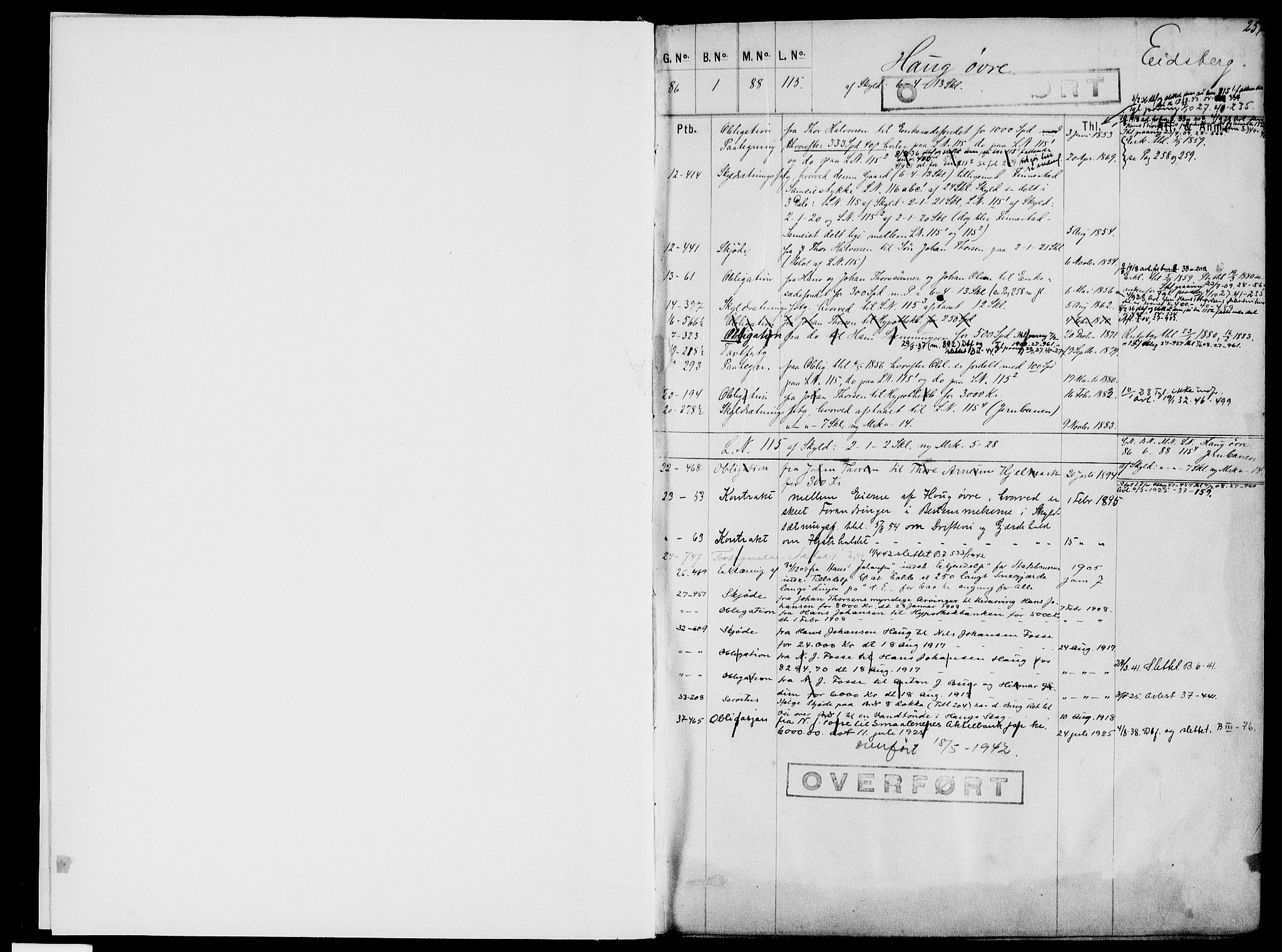 Rakkestad sorenskriveri, AV/SAO-A-10686/G/Ga/Gag/L0001Ab: Panteregister nr. VII 1Ab, 1890-1943, s. 257