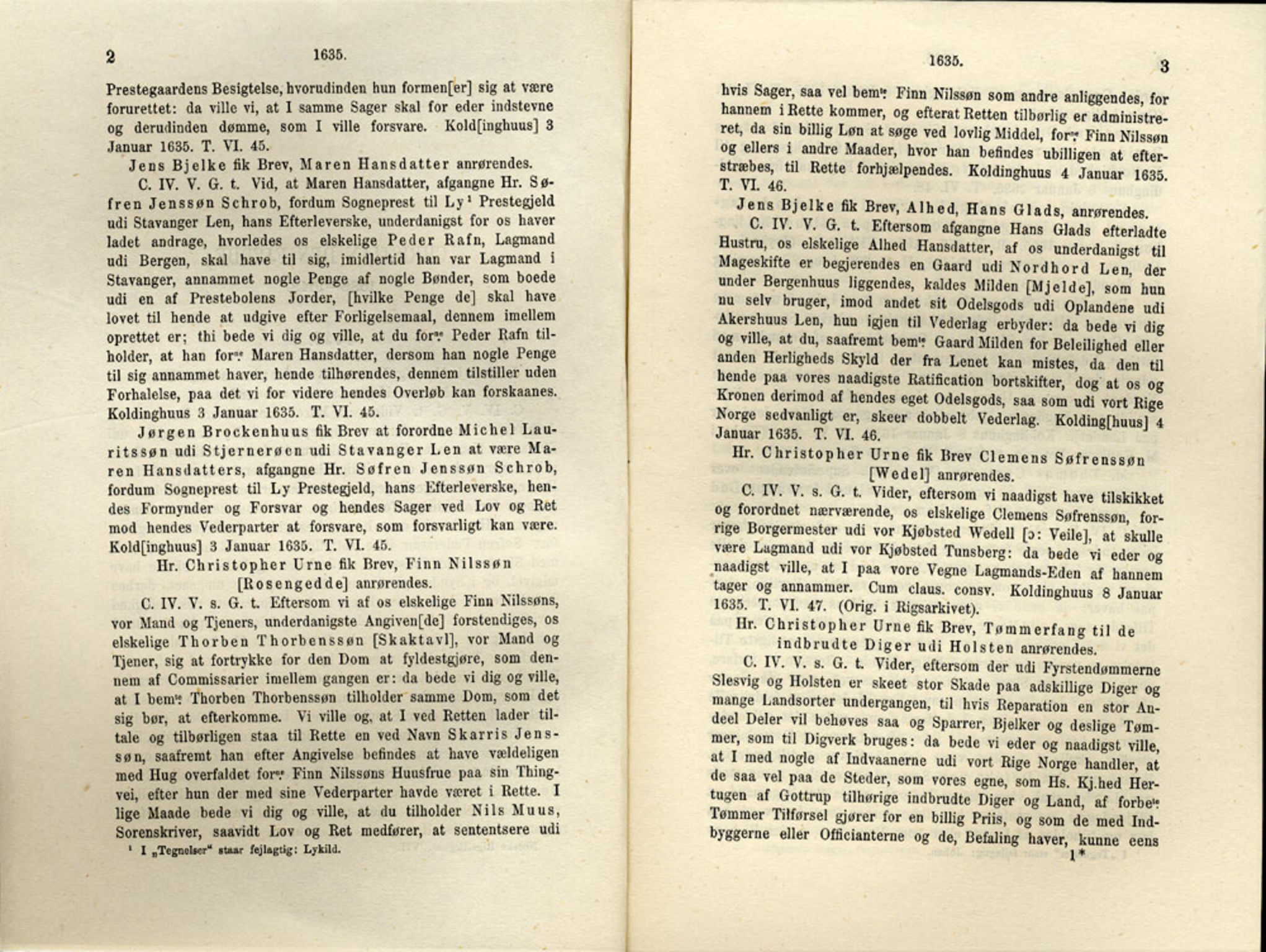 Publikasjoner utgitt av Det Norske Historiske Kildeskriftfond, PUBL/-/-/-: Norske Rigs-Registranter, bind 7, 1635-1640, s. 2-3