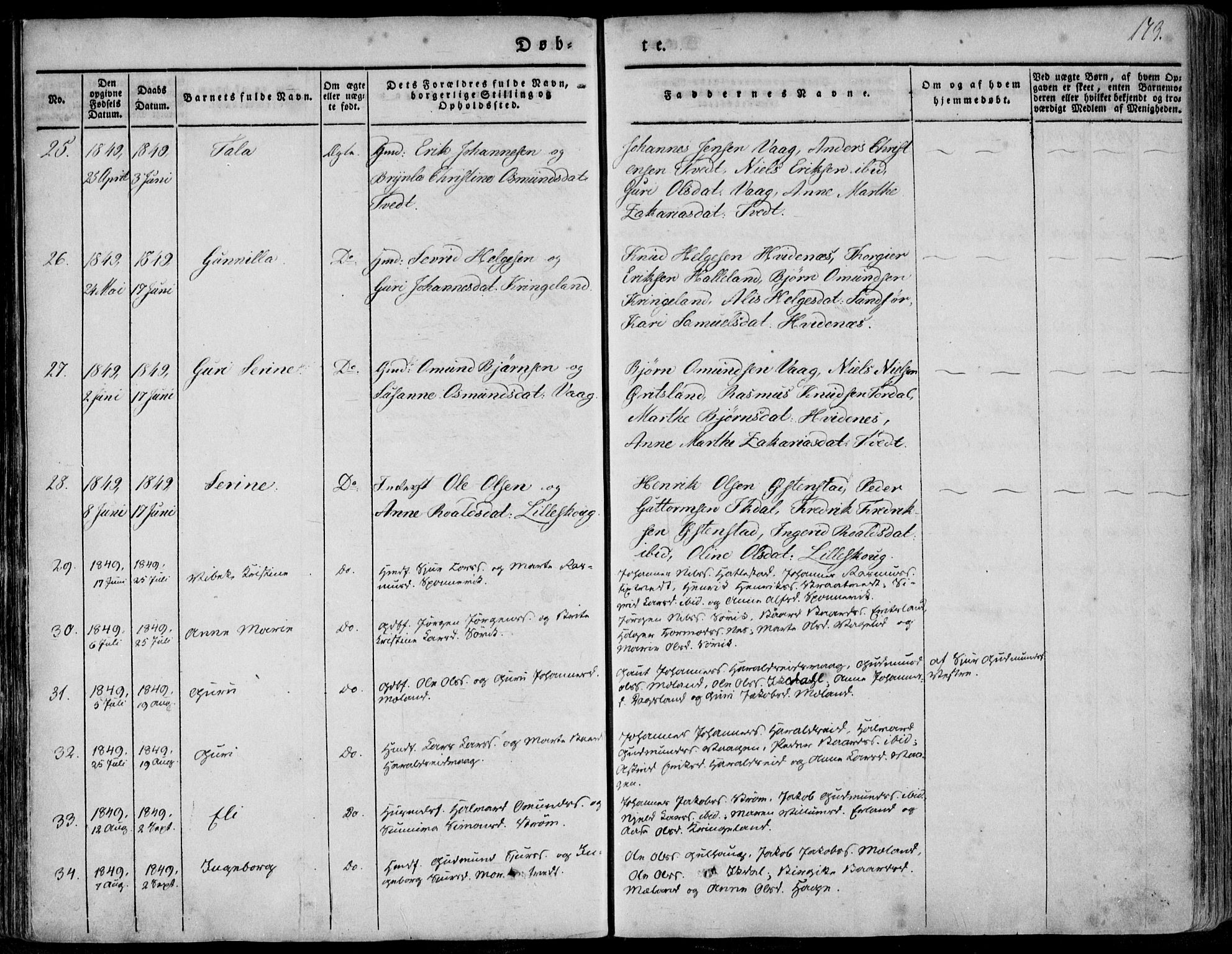 Skjold sokneprestkontor, AV/SAST-A-101847/H/Ha/Haa/L0006: Ministerialbok nr. A 6.1, 1835-1858, s. 173