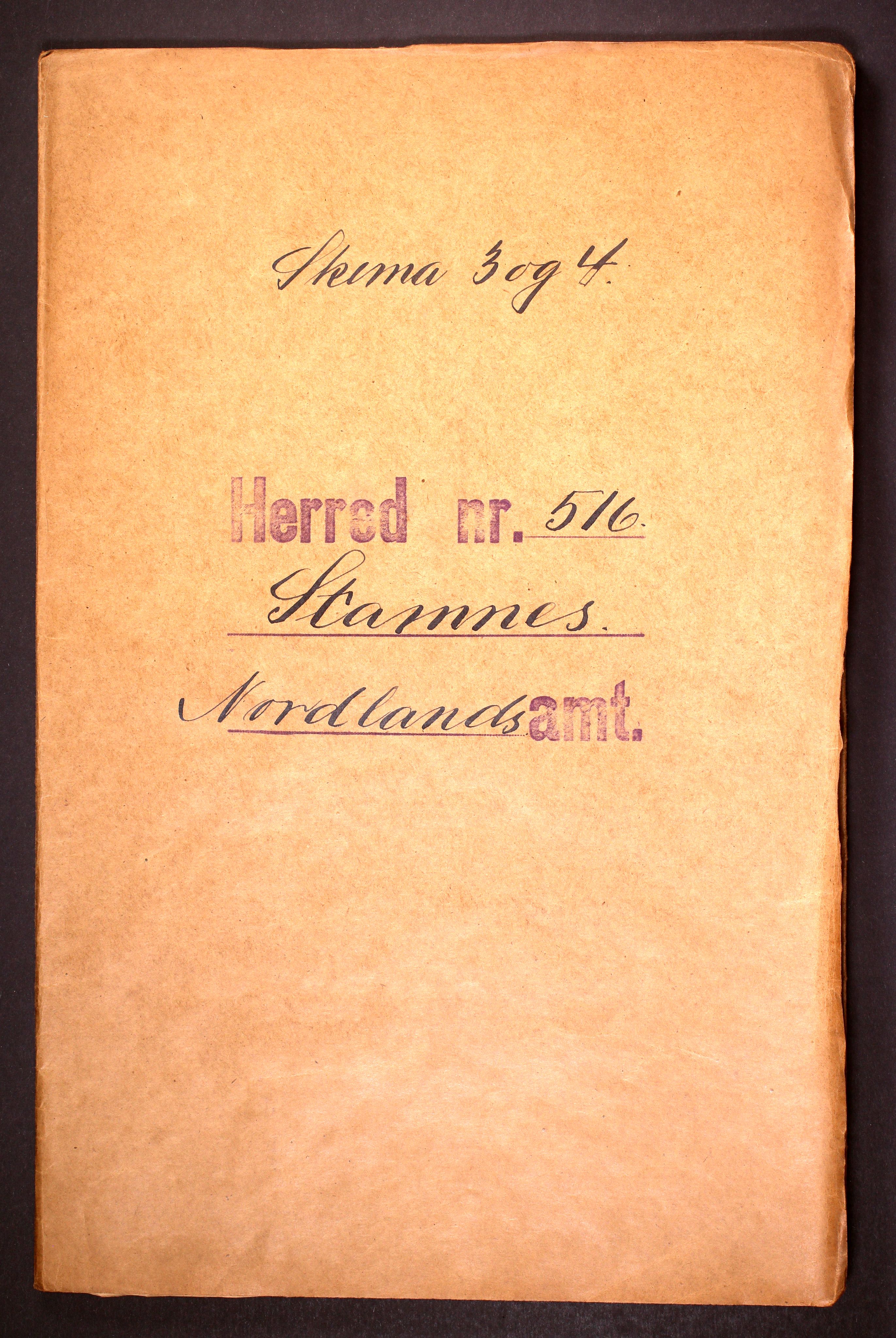 RA, Folketelling 1910 for 1821 Stamnes herred, 1910, s. 1