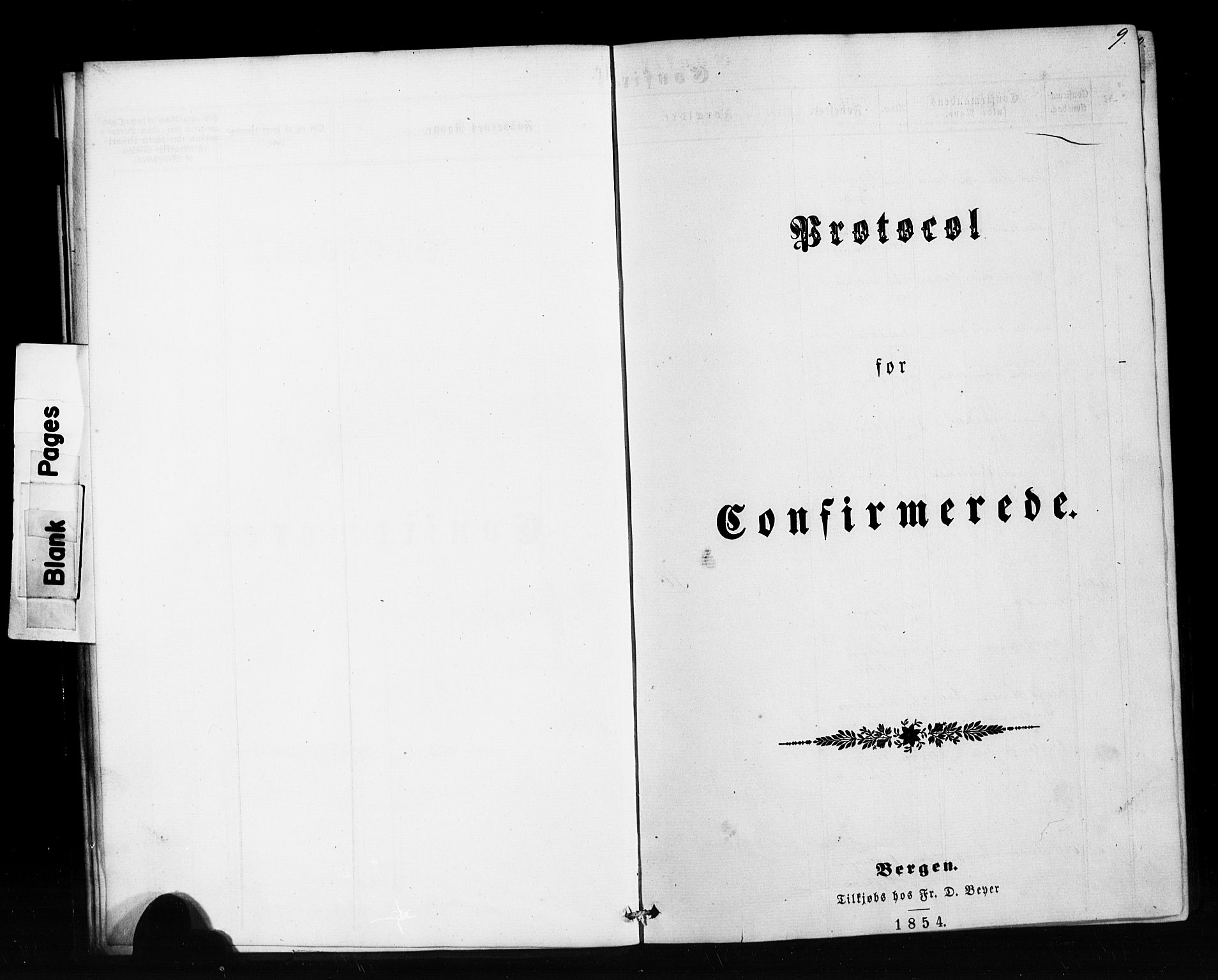 Pleiestiftelsen nr. 1 for spedalske sokneprestembete*, SAB/-: Ministerialbok nr. A 1, 1859-1886, s. 9