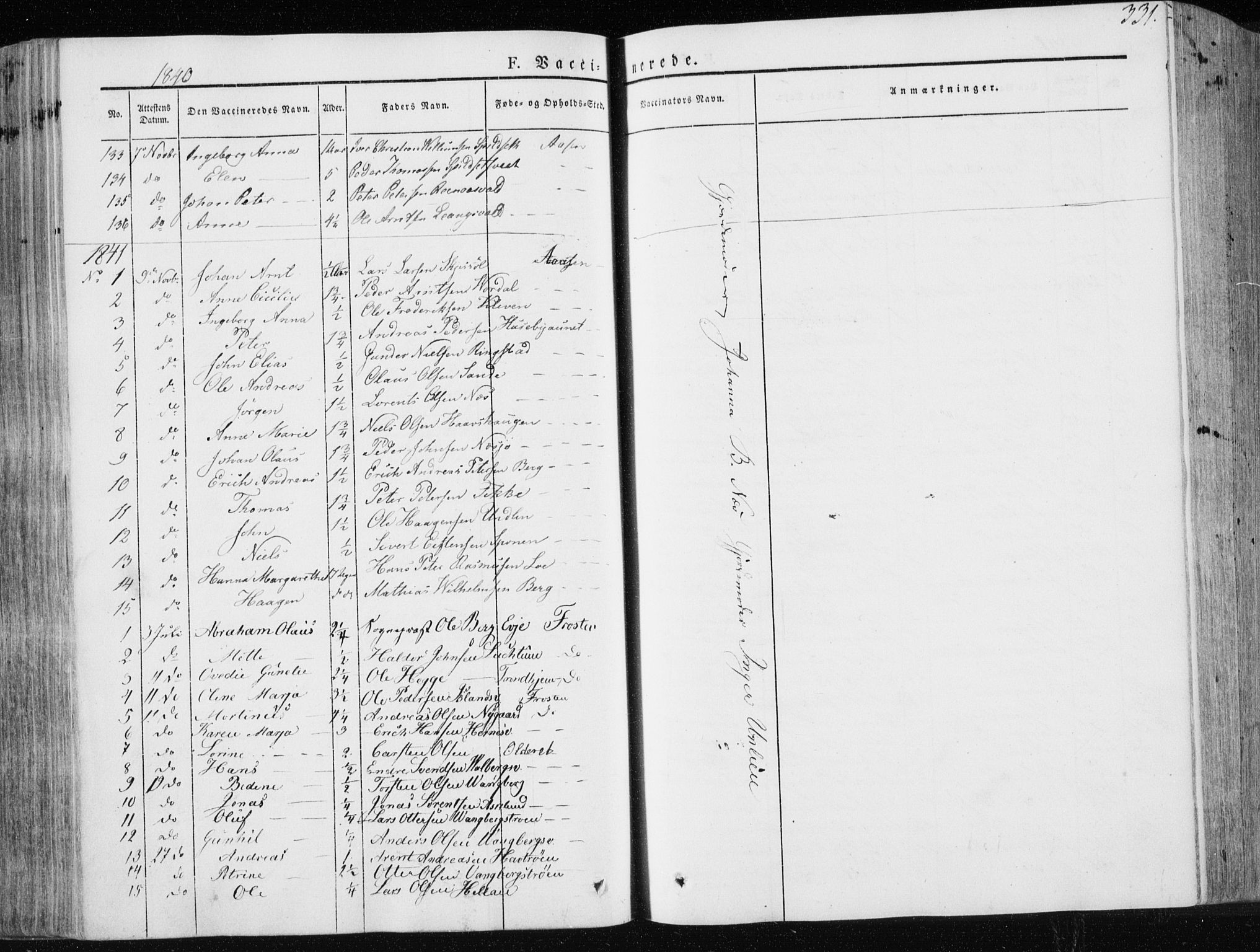 Ministerialprotokoller, klokkerbøker og fødselsregistre - Nord-Trøndelag, SAT/A-1458/713/L0115: Ministerialbok nr. 713A06, 1838-1851, s. 331
