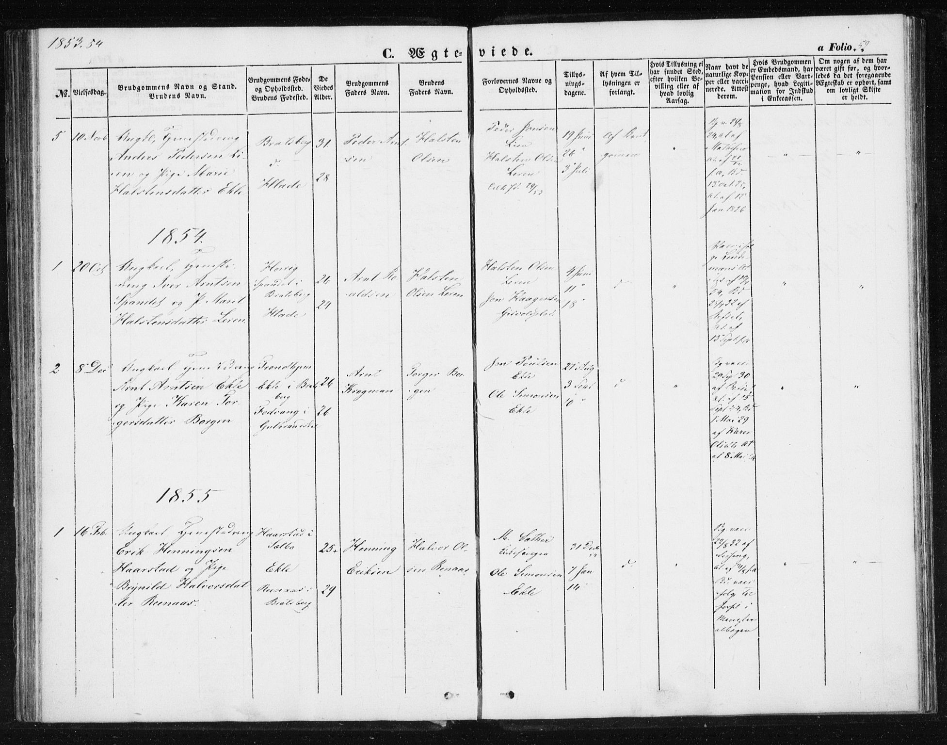 Ministerialprotokoller, klokkerbøker og fødselsregistre - Sør-Trøndelag, SAT/A-1456/608/L0332: Ministerialbok nr. 608A01, 1848-1861, s. 52