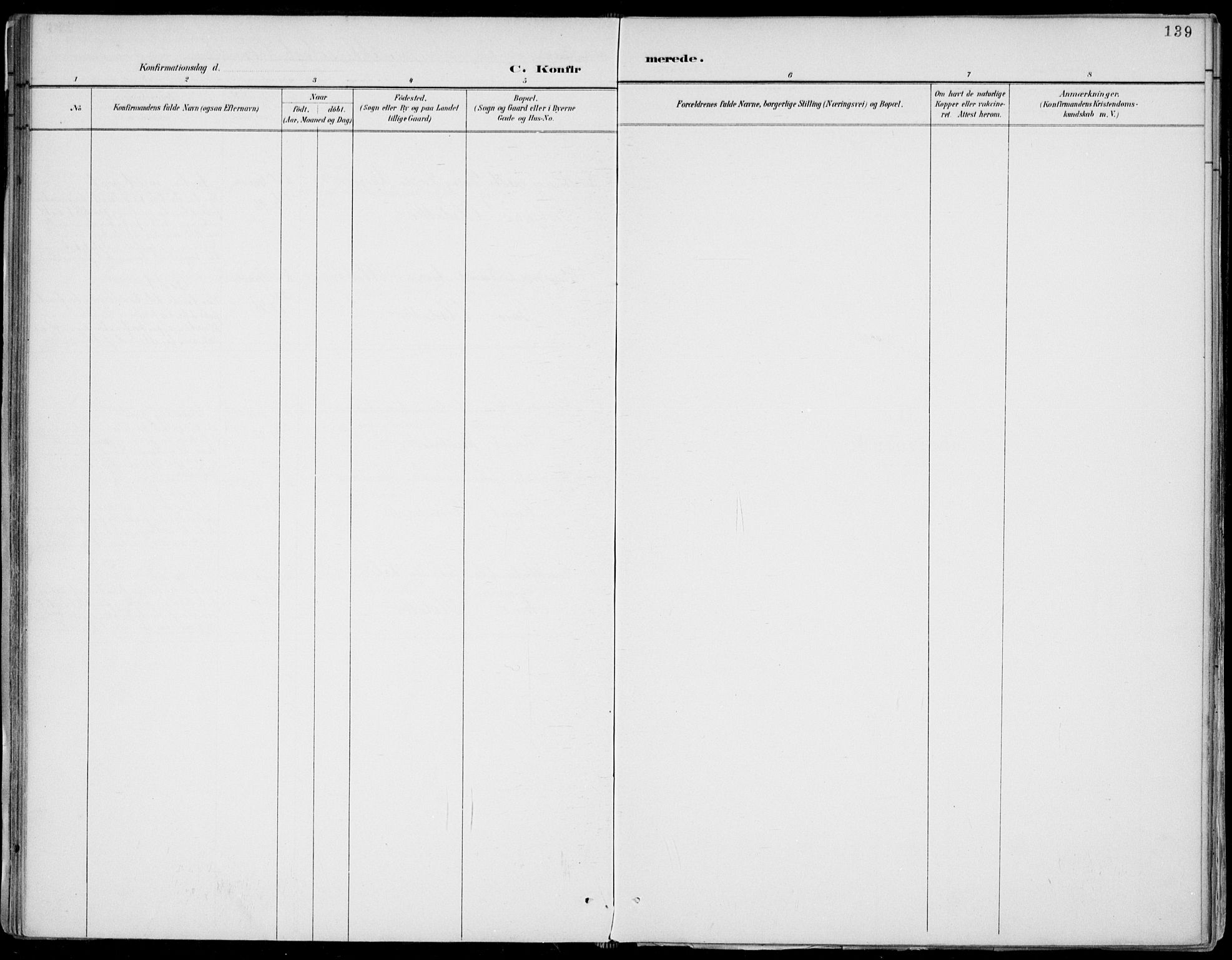 Fyresdal kirkebøker, AV/SAKO-A-263/F/Fa/L0007: Ministerialbok nr. I 7, 1887-1914, s. 139