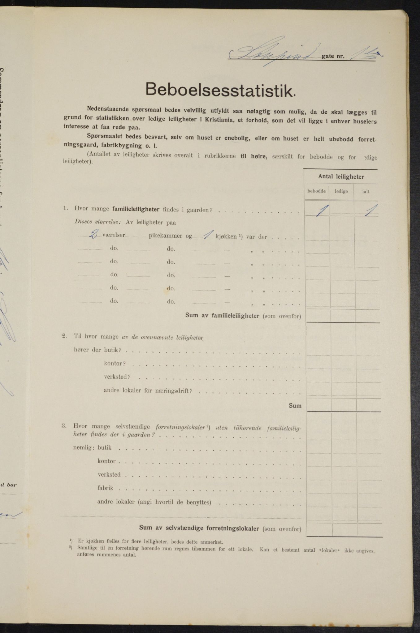 OBA, Kommunal folketelling 1.2.1914 for Kristiania, 1914, s. 105205