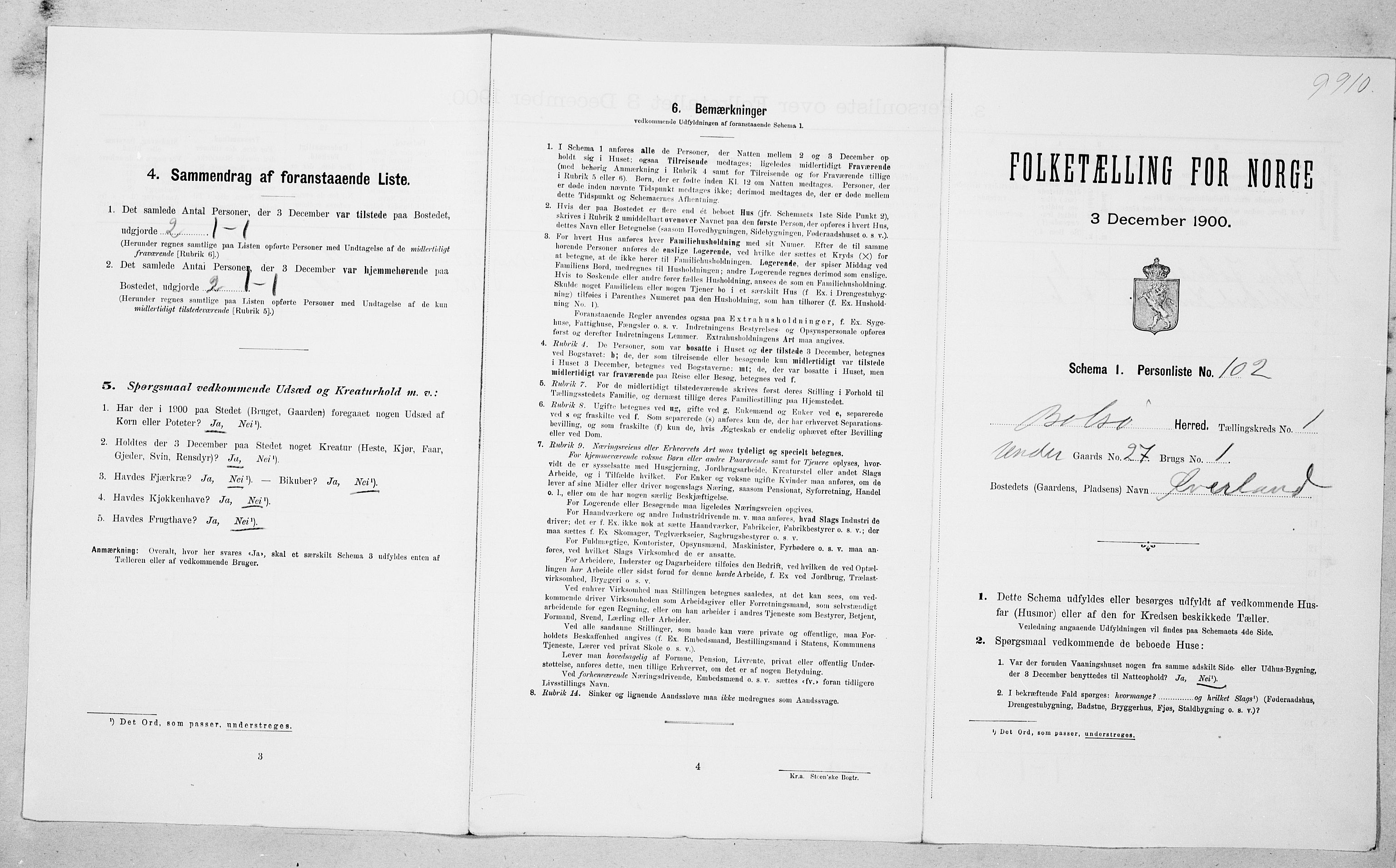 SAT, Folketelling 1900 for 1544 Bolsøy herred, 1900, s. 284