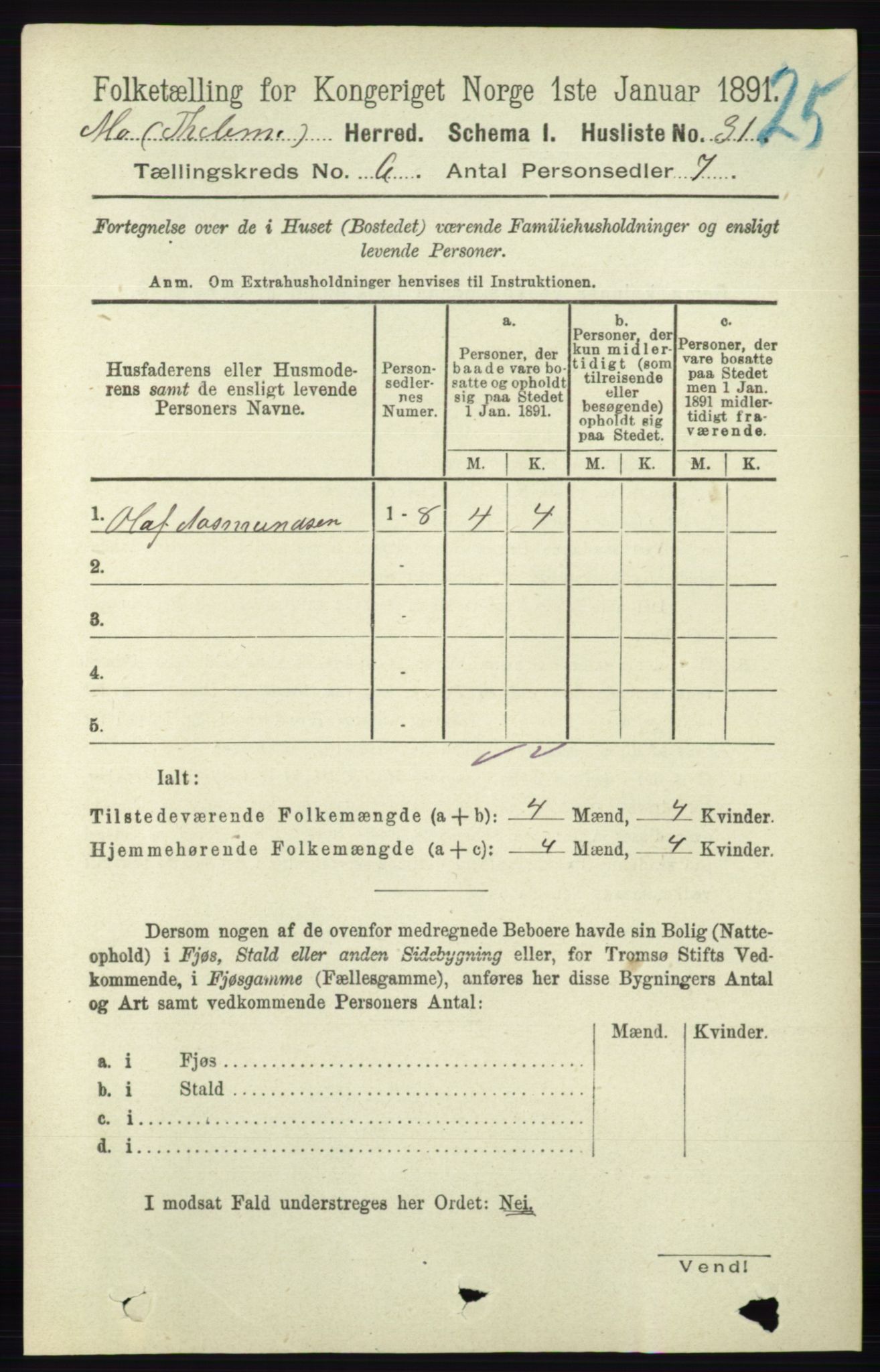 RA, Folketelling 1891 for 0832 Mo herred, 1891, s. 1512