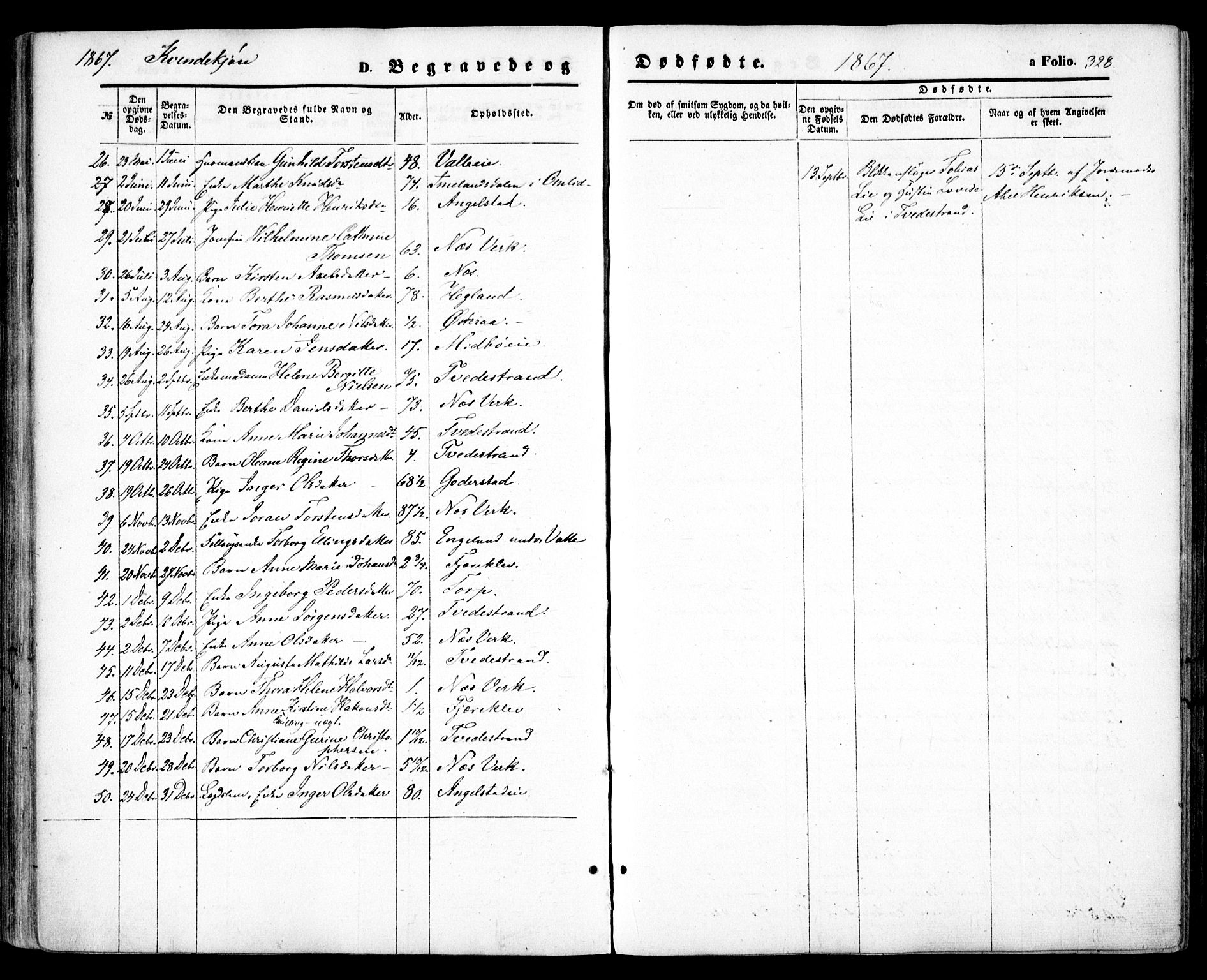 Holt sokneprestkontor, AV/SAK-1111-0021/F/Fa/L0009: Ministerialbok nr. A 9, 1861-1871, s. 328