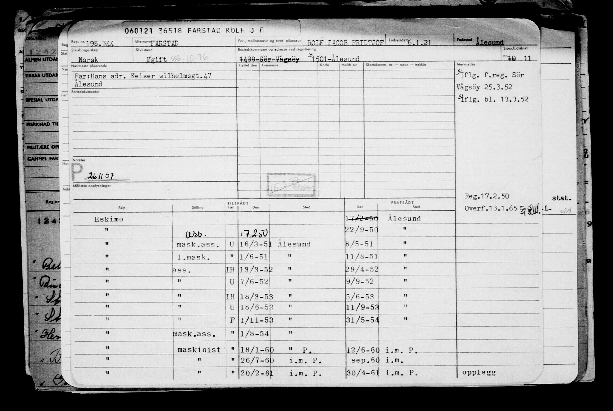 Direktoratet for sjømenn, AV/RA-S-3545/G/Gb/L0189: Hovedkort, 1921, s. 129