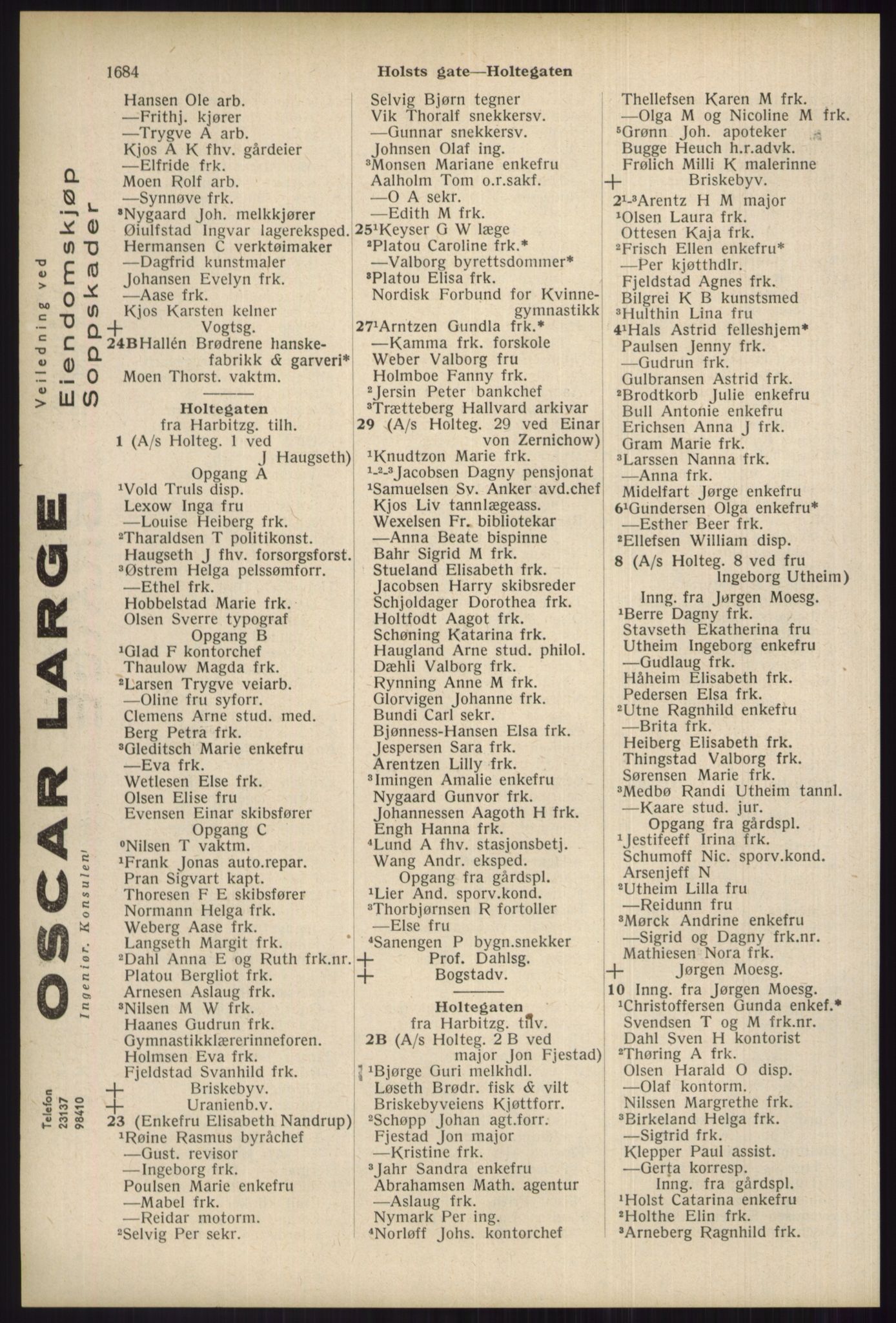 Kristiania/Oslo adressebok, PUBL/-, 1934, s. 1684
