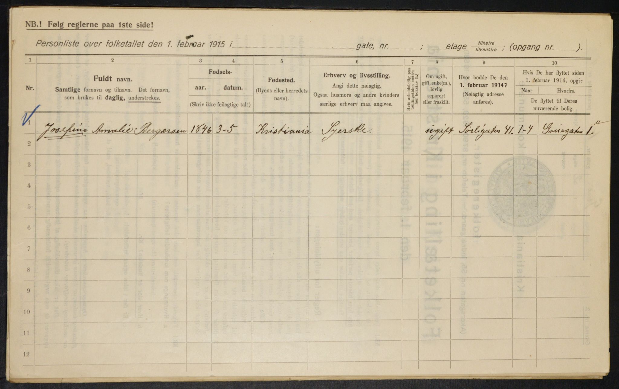 OBA, Kommunal folketelling 1.2.1915 for Kristiania, 1915, s. 29834