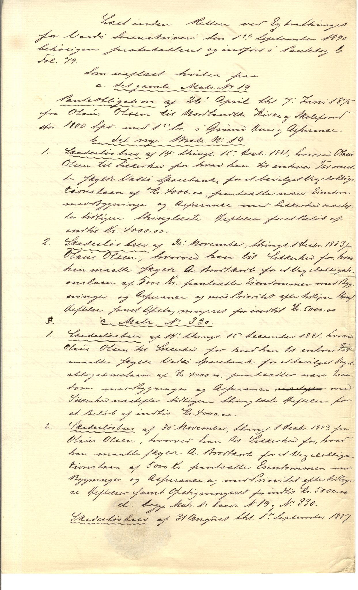 Brodtkorb handel A/S, VAMU/A-0001/Q/Qb/L0001: Skjøter og grunnbrev i Vardø by, 1822-1943, s. 214