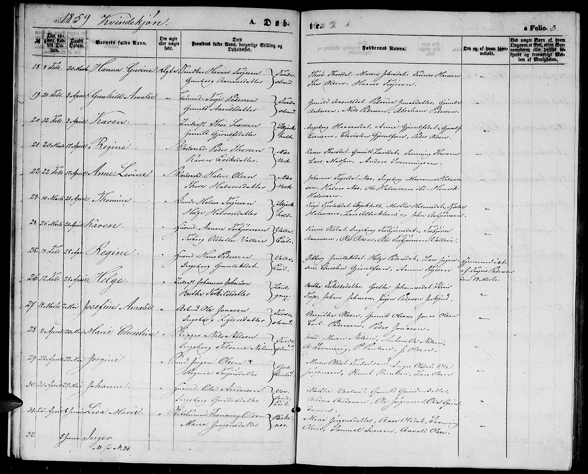 Holt sokneprestkontor, AV/SAK-1111-0021/F/Fb/L0008: Klokkerbok nr. B 8, 1858-1871, s. 8