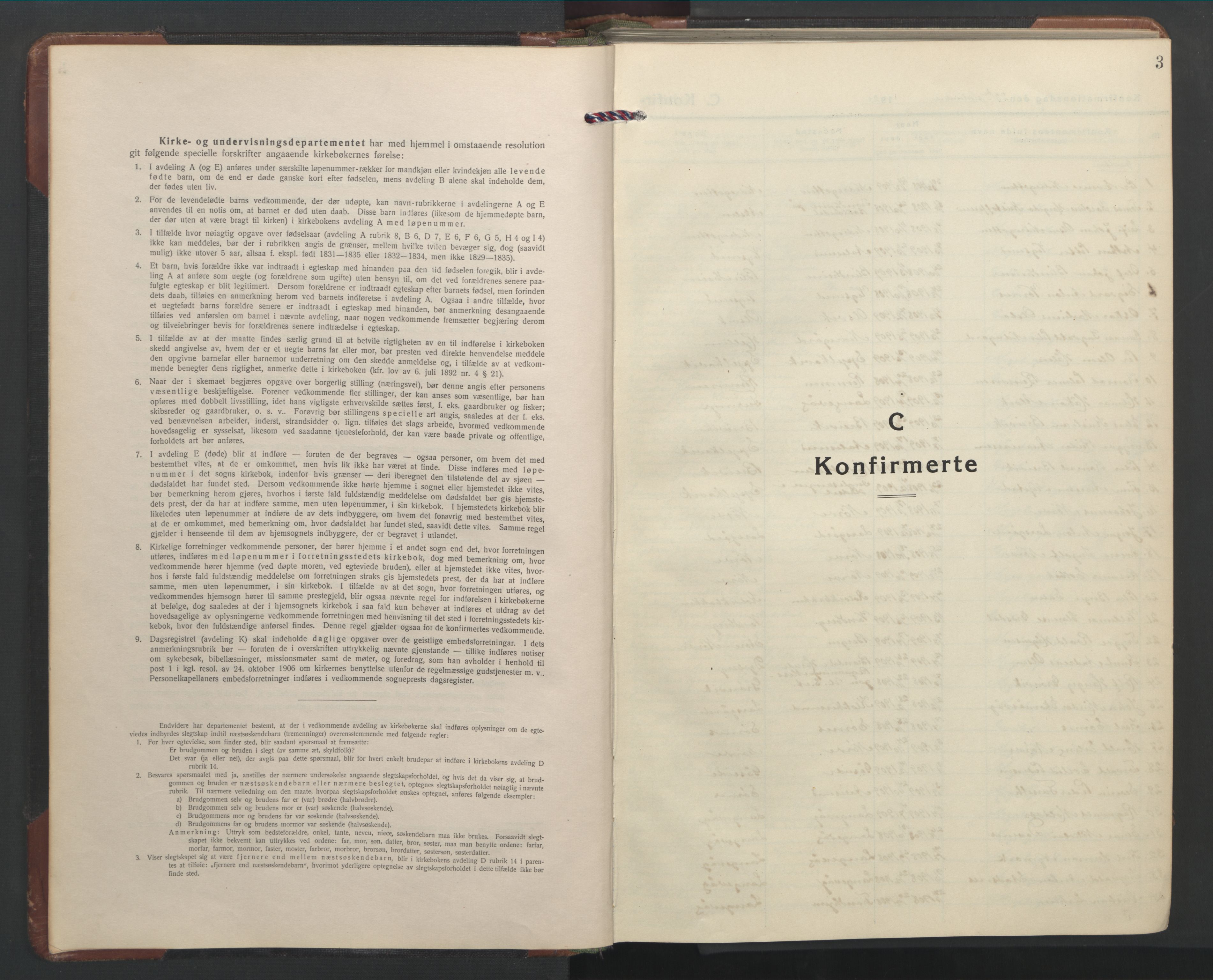 Ministerialprotokoller, klokkerbøker og fødselsregistre - Møre og Romsdal, AV/SAT-A-1454/528/L0435: Klokkerbok nr. 528C16, 1923-1957, s. 3