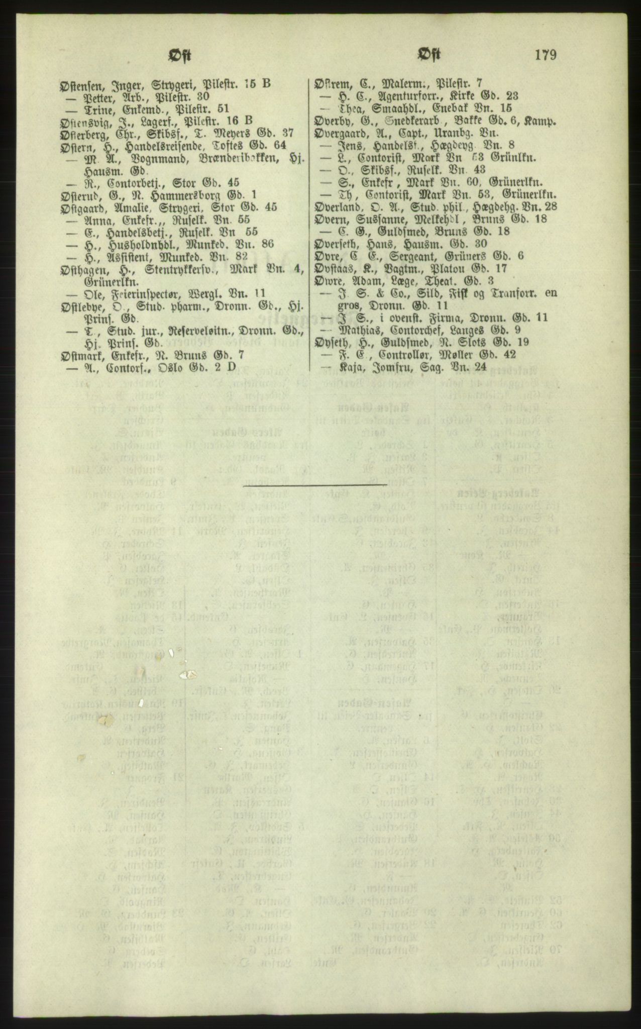 Kristiania/Oslo adressebok, PUBL/-, 1879, s. 179