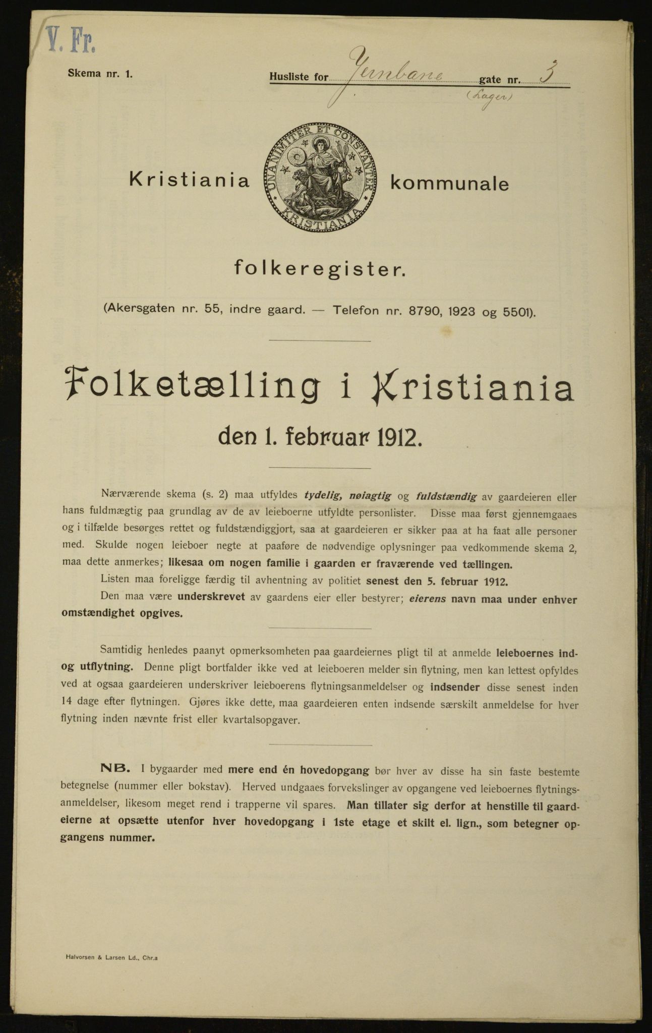 OBA, Kommunal folketelling 1.2.1912 for Kristiania, 1912, s. 47102